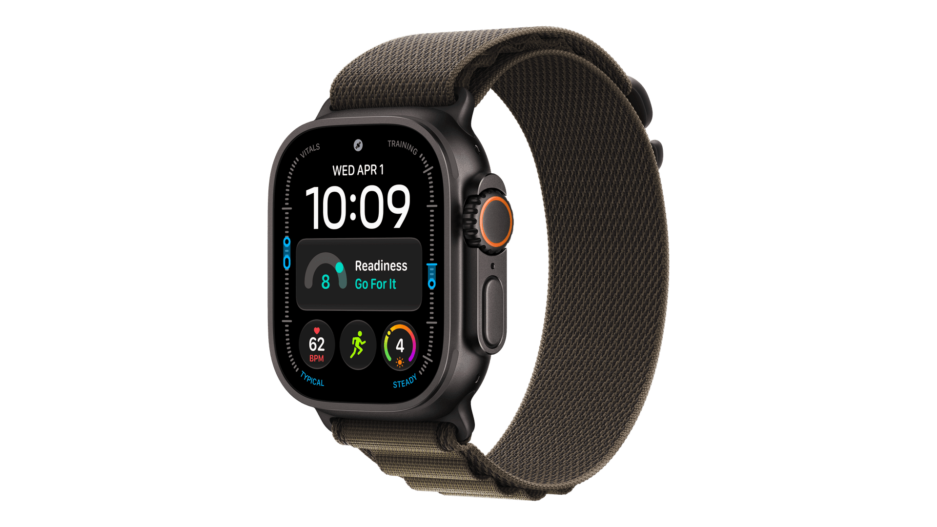 Часы Apple Watch Ultra 4 (2026) GPS + Cellular 49mm, Black Titanium Case, Alpine Loop (Dark Olive)
