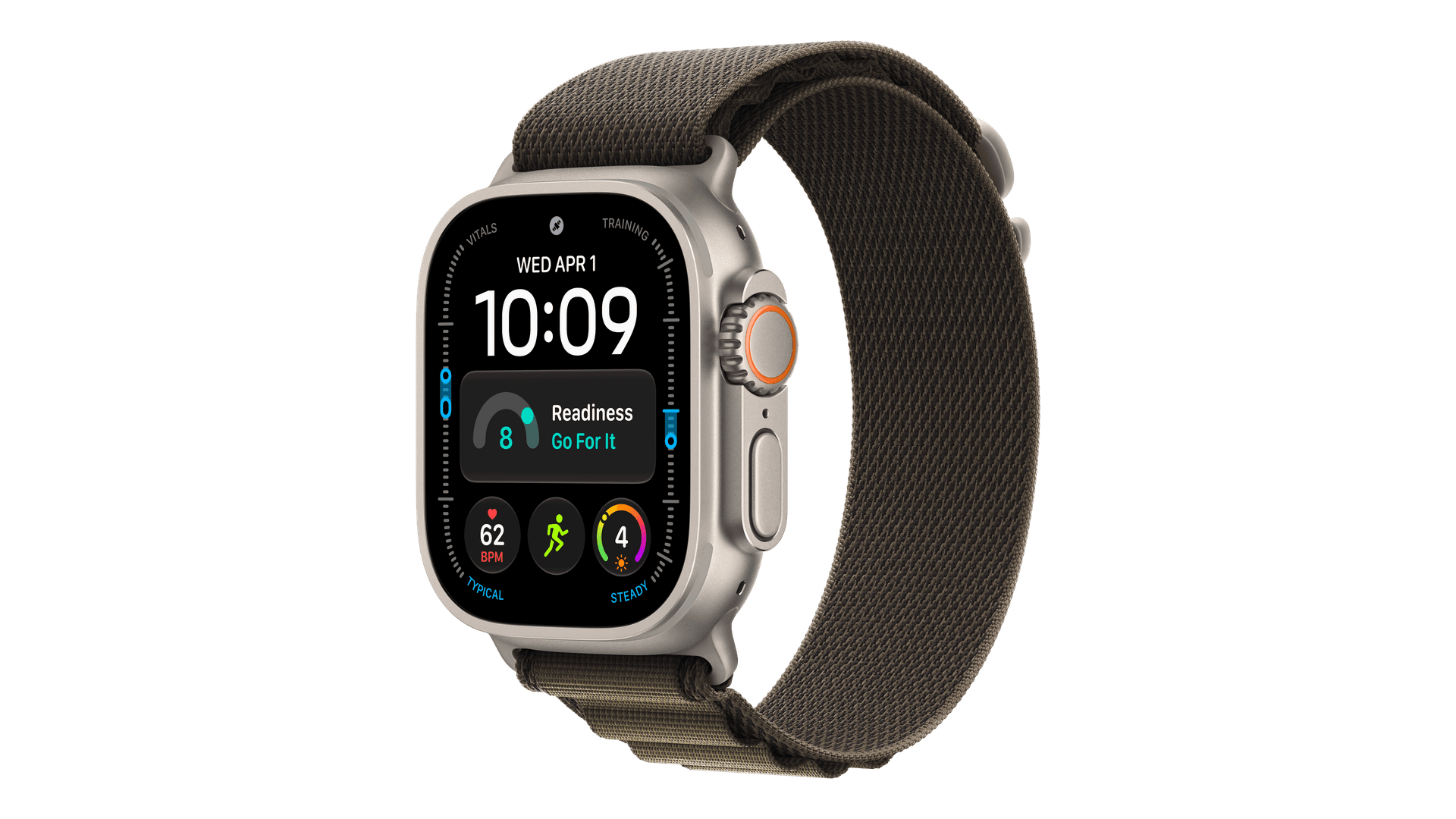Часы Apple Watch Ultra 4 (2026) GPS + Cellular 49mm, Natural Titanium Case, Alpine Loop (Dark Olive)