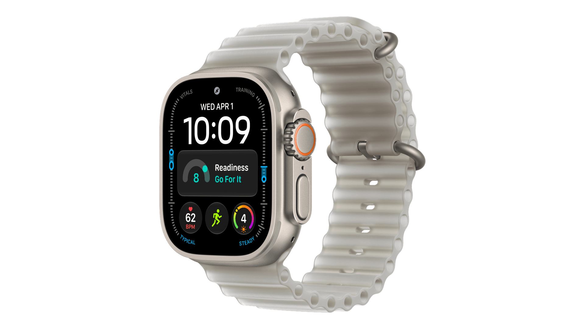 Часы Apple Watch Ultra 4 (2026) GPS + Cellular 49mm, Natural Titanium Case, Ocean Band (Translucent Gray)