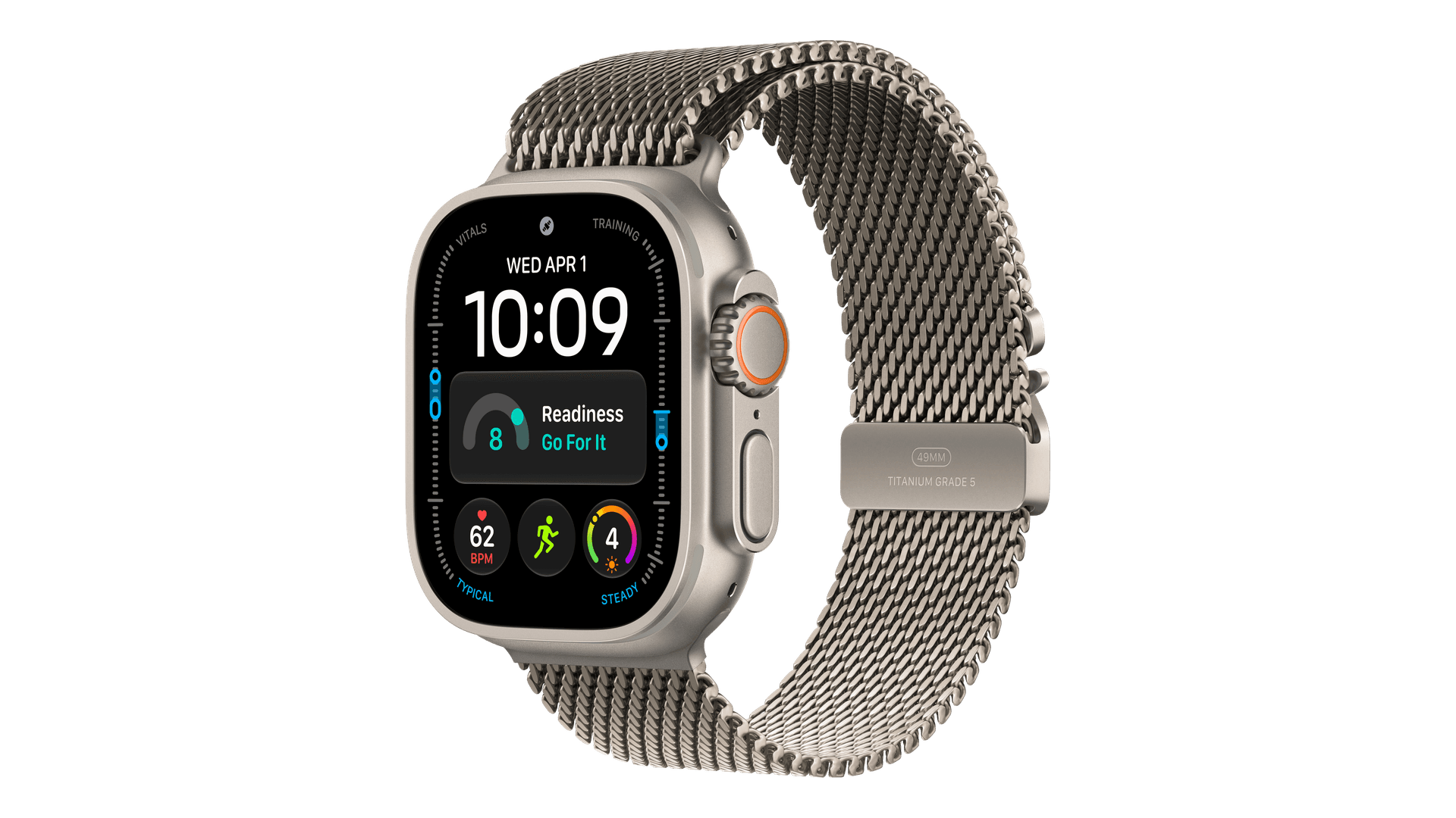 Часы Apple Watch Ultra 4 (2026) GPS + Cellular 49mm, Natural Titanium Case, Milanese Loop (Natural Titanium)