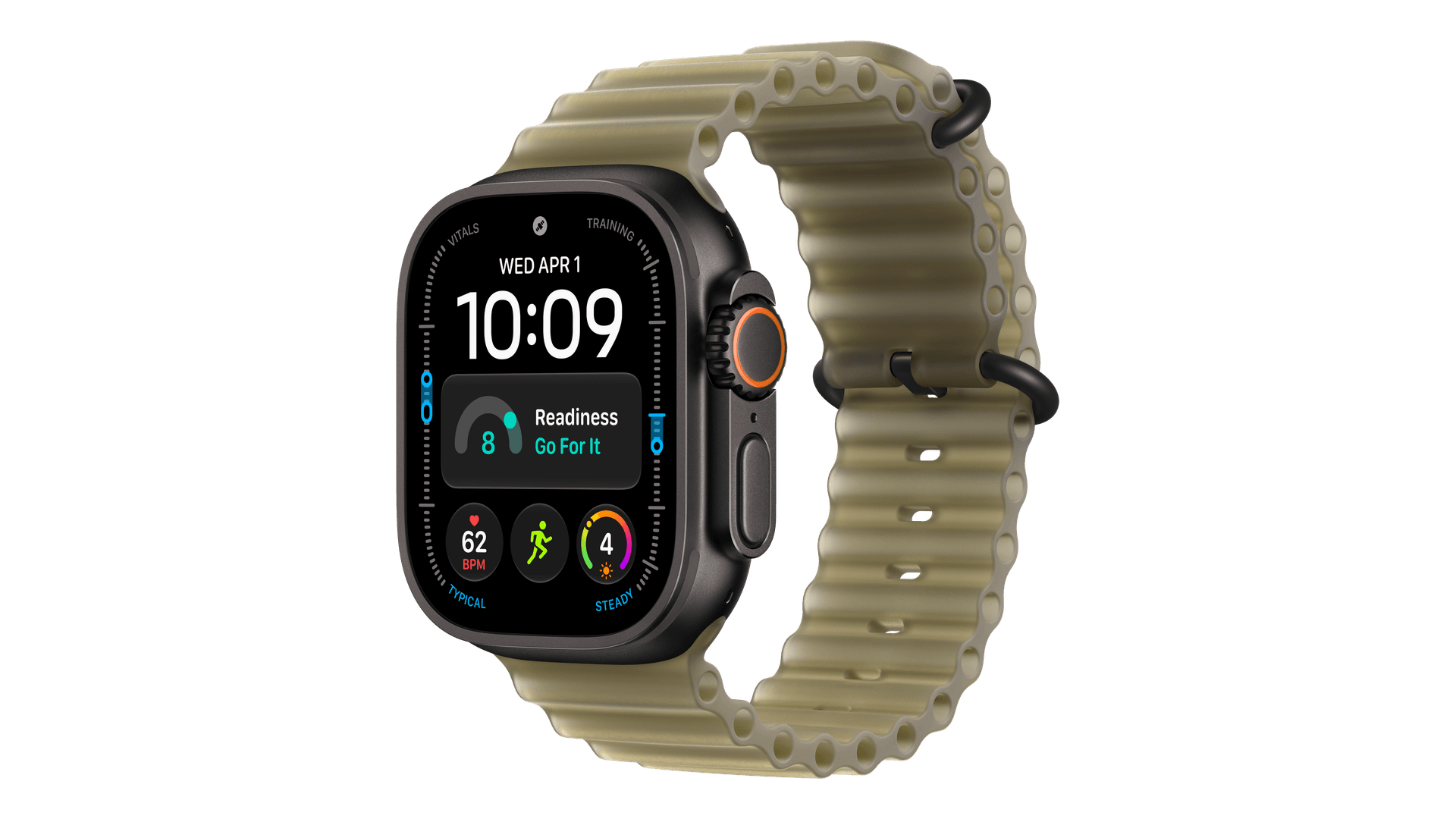 Часы Apple Watch Ultra 4 (2026) GPS + Cellular 49mm, Black Titanium Case, Ocean Band (Translucent Kelp)