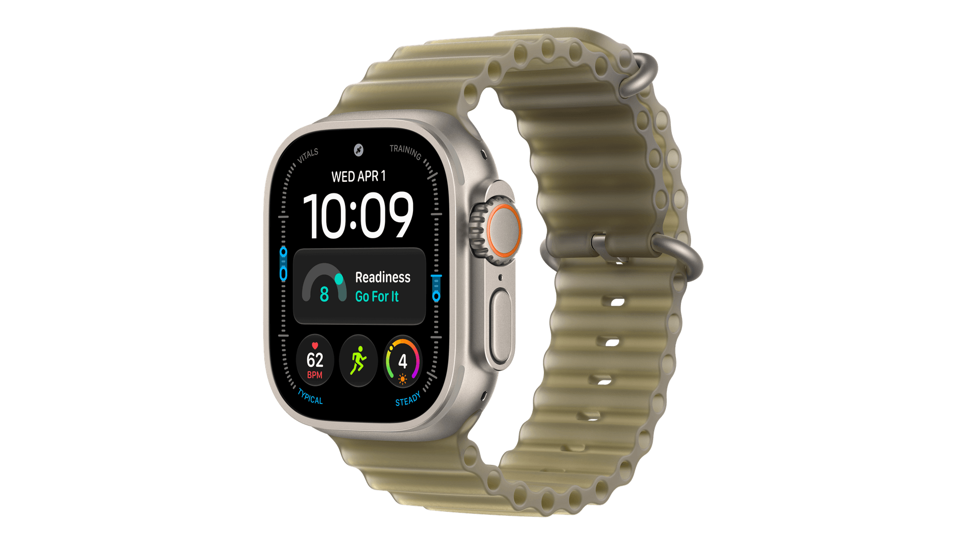 Часы Apple Watch Ultra 4 (2026) GPS + Cellular 49mm, Natural Titanium Case, Ocean Band (Translucent Kelp)