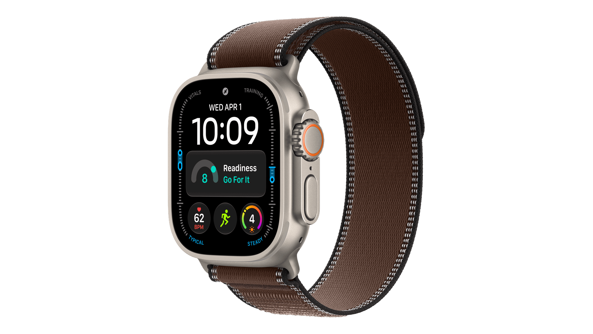 Часы Apple Watch Ultra 4 (2026) GPS + Cellular 49mm, Natural Titanium Case, Trail Loop (Dark Umber)