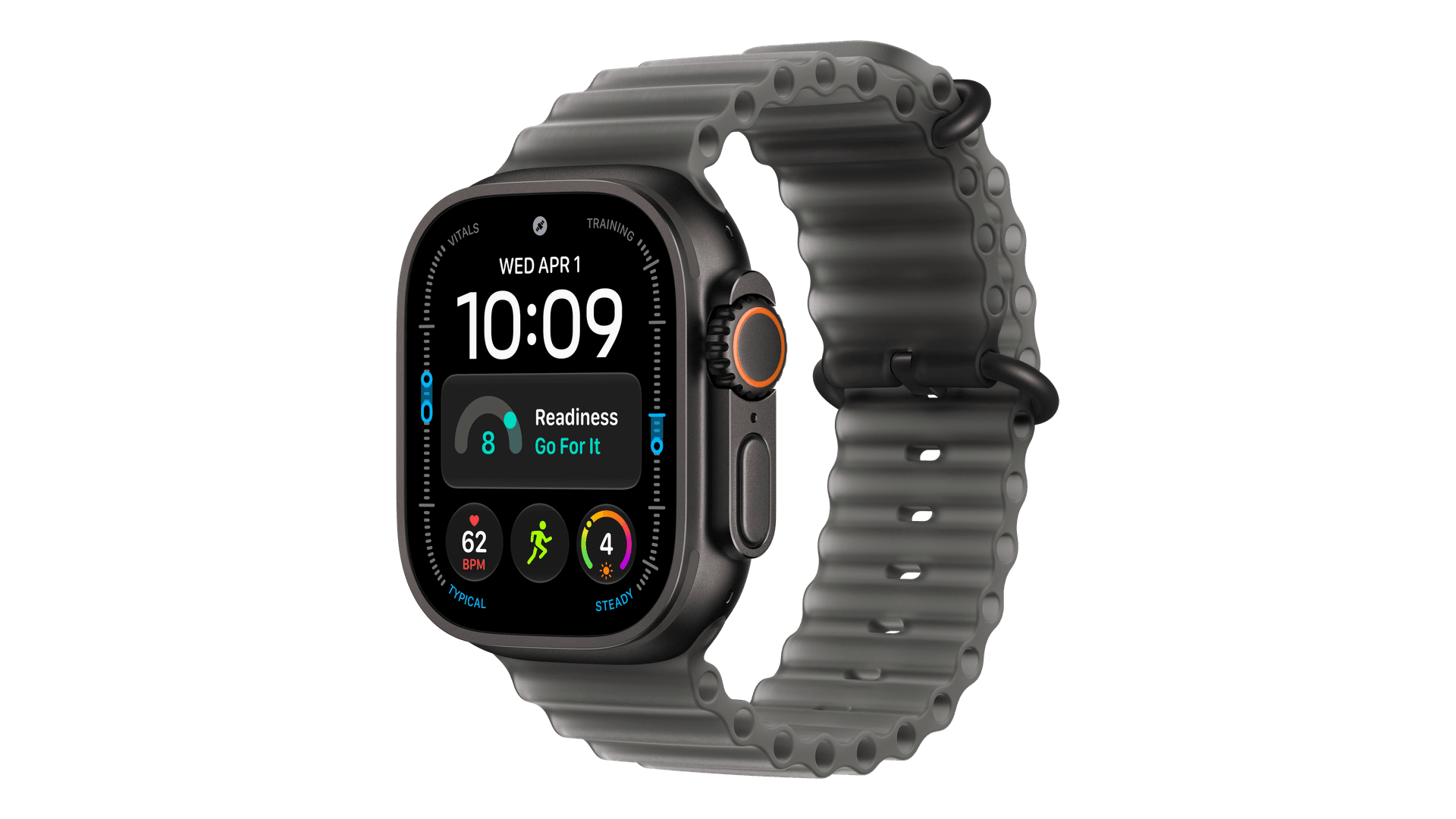 Часы Apple Watch Ultra 4 (2026) GPS + Cellular 49mm, Black Titanium Case, Ocean Band (Translucent Black)