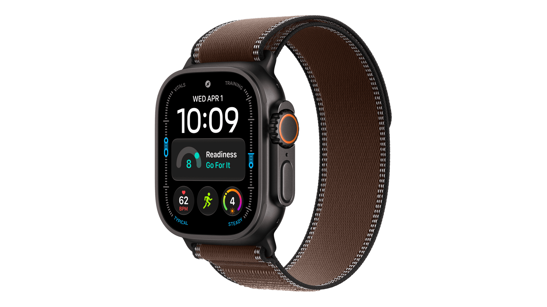 Часы Apple Watch Ultra 4 (2026) GPS + Cellular 49mm, Black Titanium Case, Trail Loop (Dark Umber)