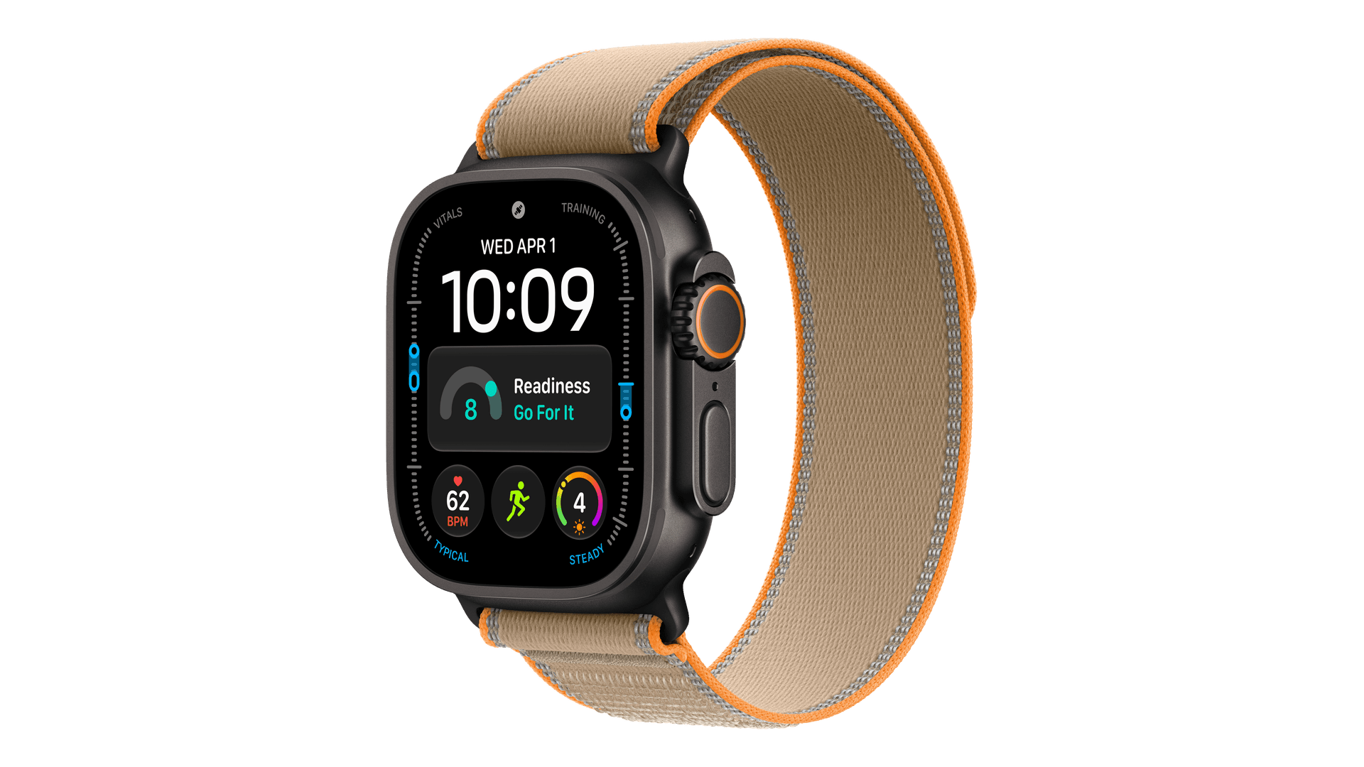 Часы Apple Watch Ultra 4 (2026) GPS + Cellular 49mm, Black Titanium Case, Trail Loop (Sand)
