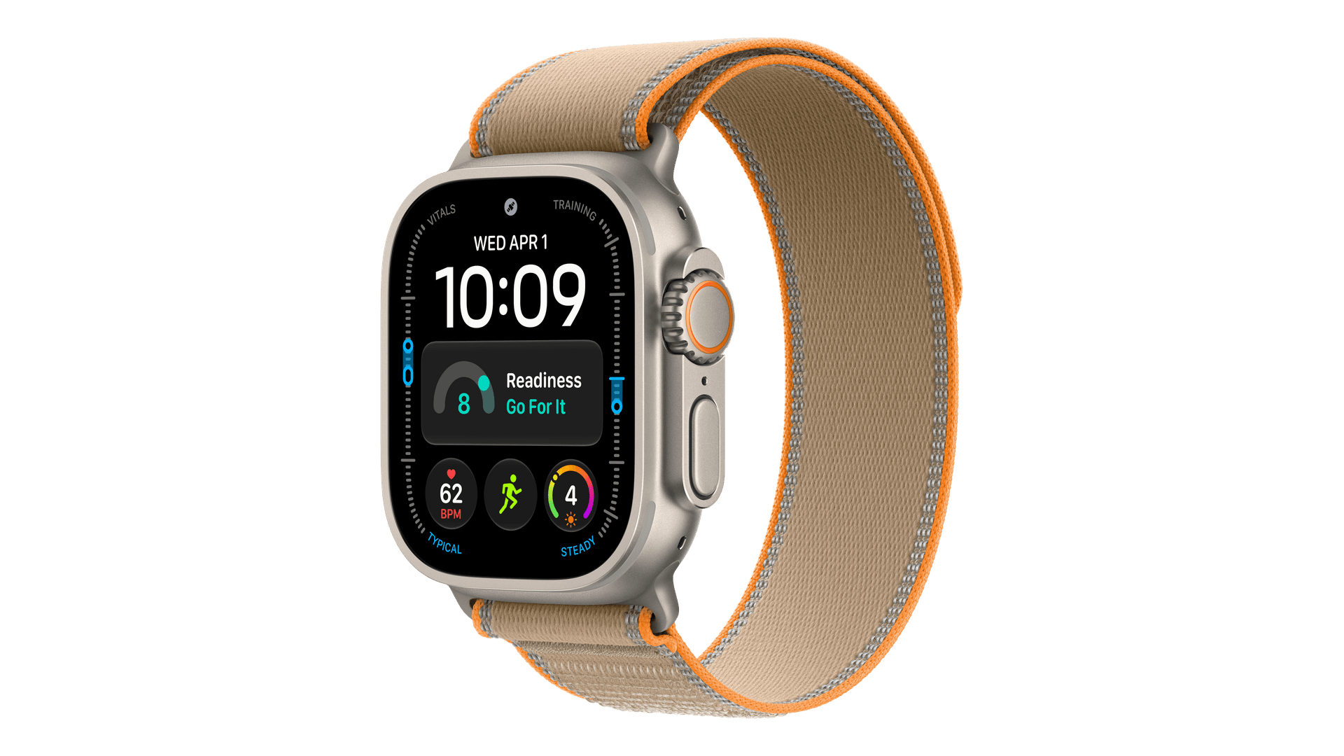 Часы Apple Watch Ultra 4 (2026) GPS + Cellular 49mm, Natural Titanium Case, Trail Loop (Sand)