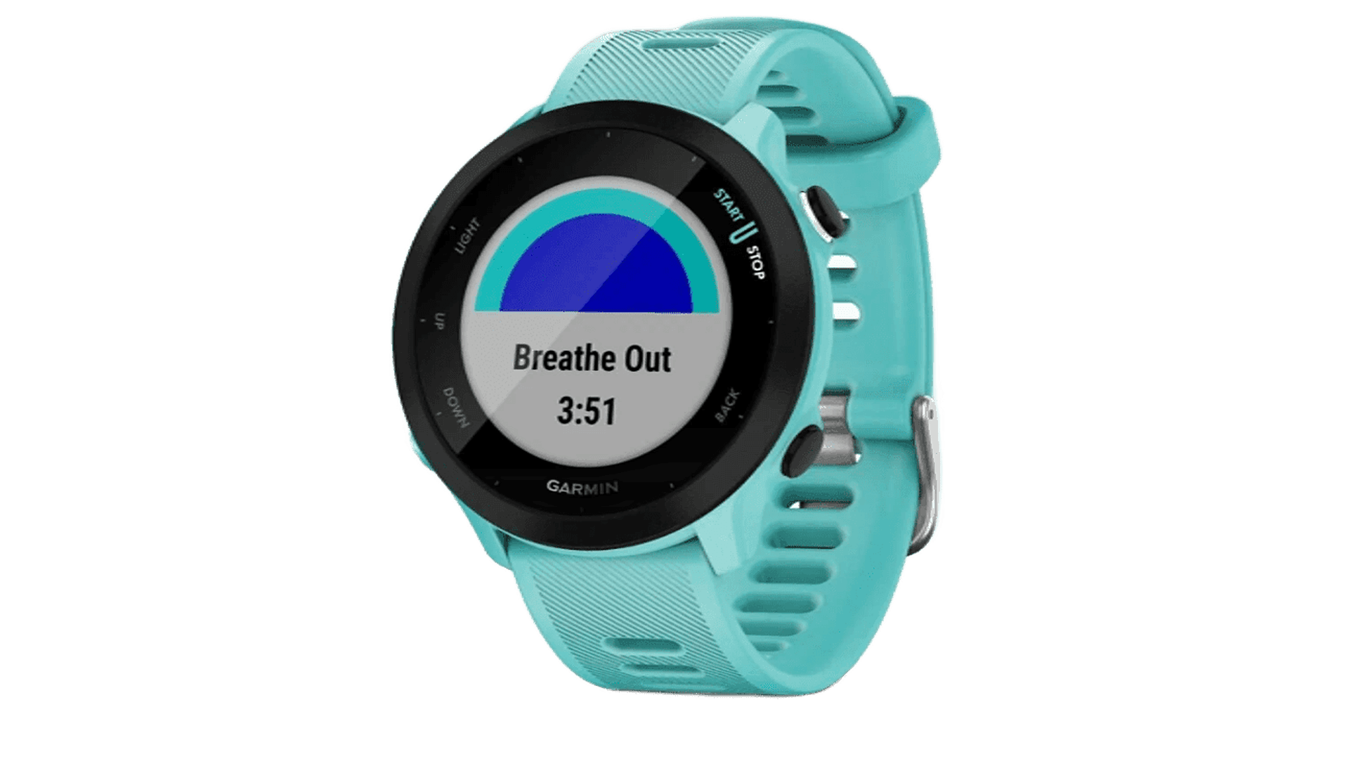 Garmin FORERUNNER 55 42 mm, Aqua Case, Silicon Band Aqua
