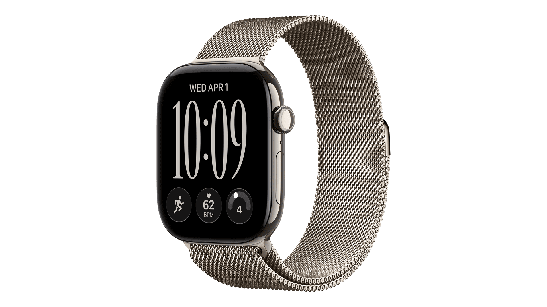 Часы Apple Watch Series 12, 46 mm, Natural Titanium Natural Milanese Loop