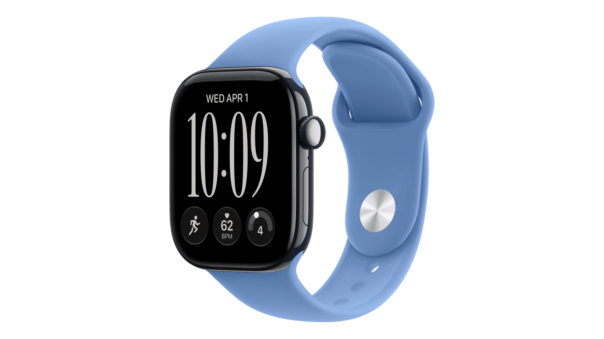 Часы Apple Watch Series 12, 42 mm, Night Blue Ceramic Wildflower Blue Sport Band