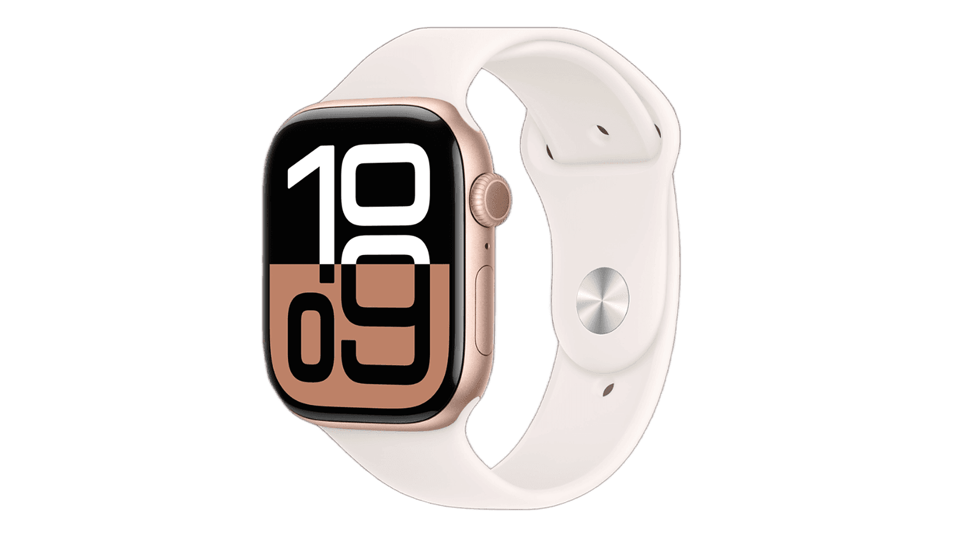 Apple Watch Series 10 46mm Rose Gold Aluminium Case, Sport Band (Light Blush)