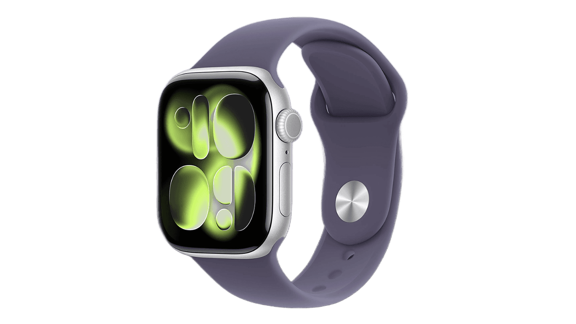 Часы Apple Watch Series 11, 42 mm, Silver Aluminium Purple Fog Sport Band