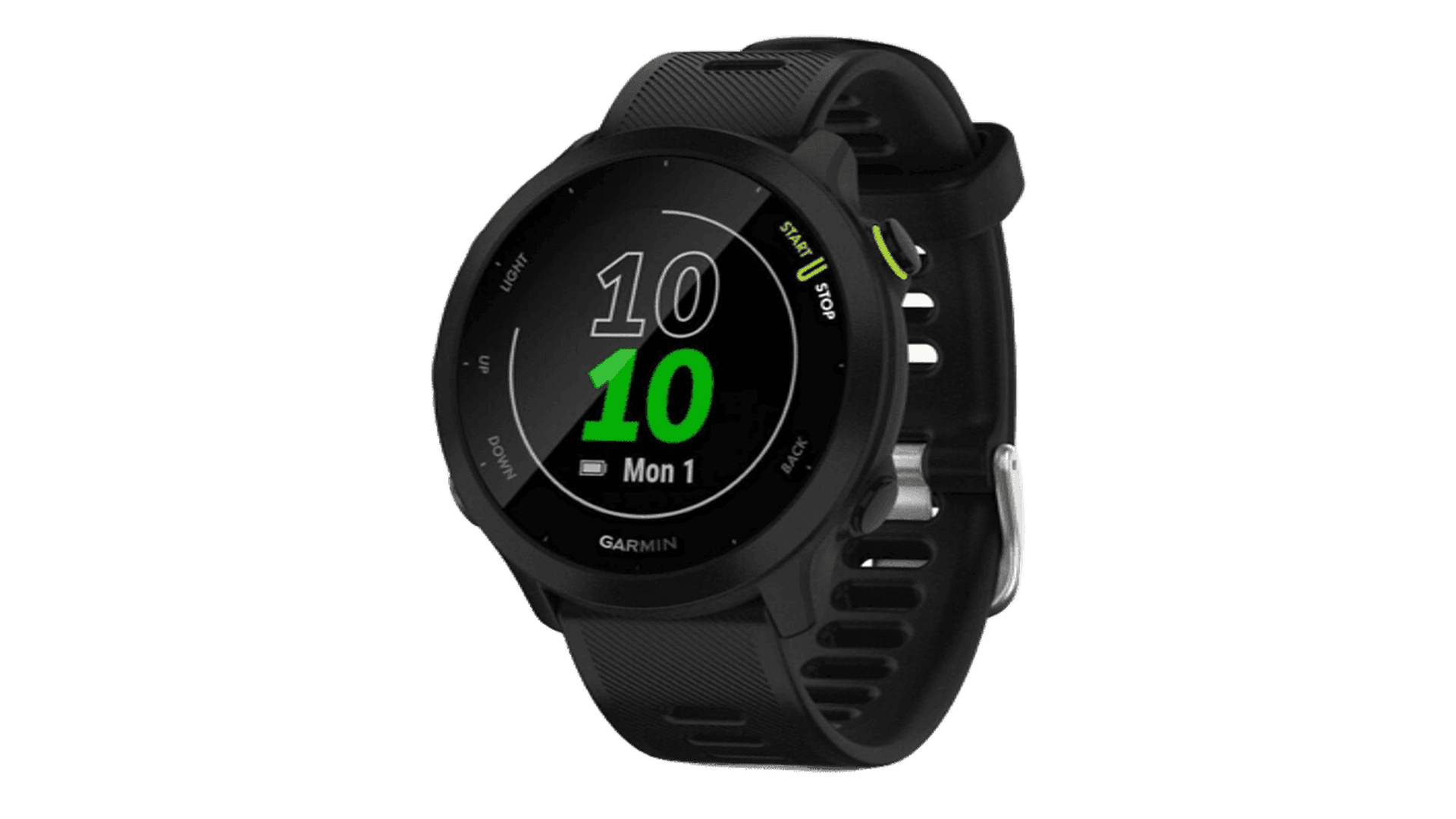 Garmin FORERUNNER 55 42 mm, Black Case, Silicon Band Black