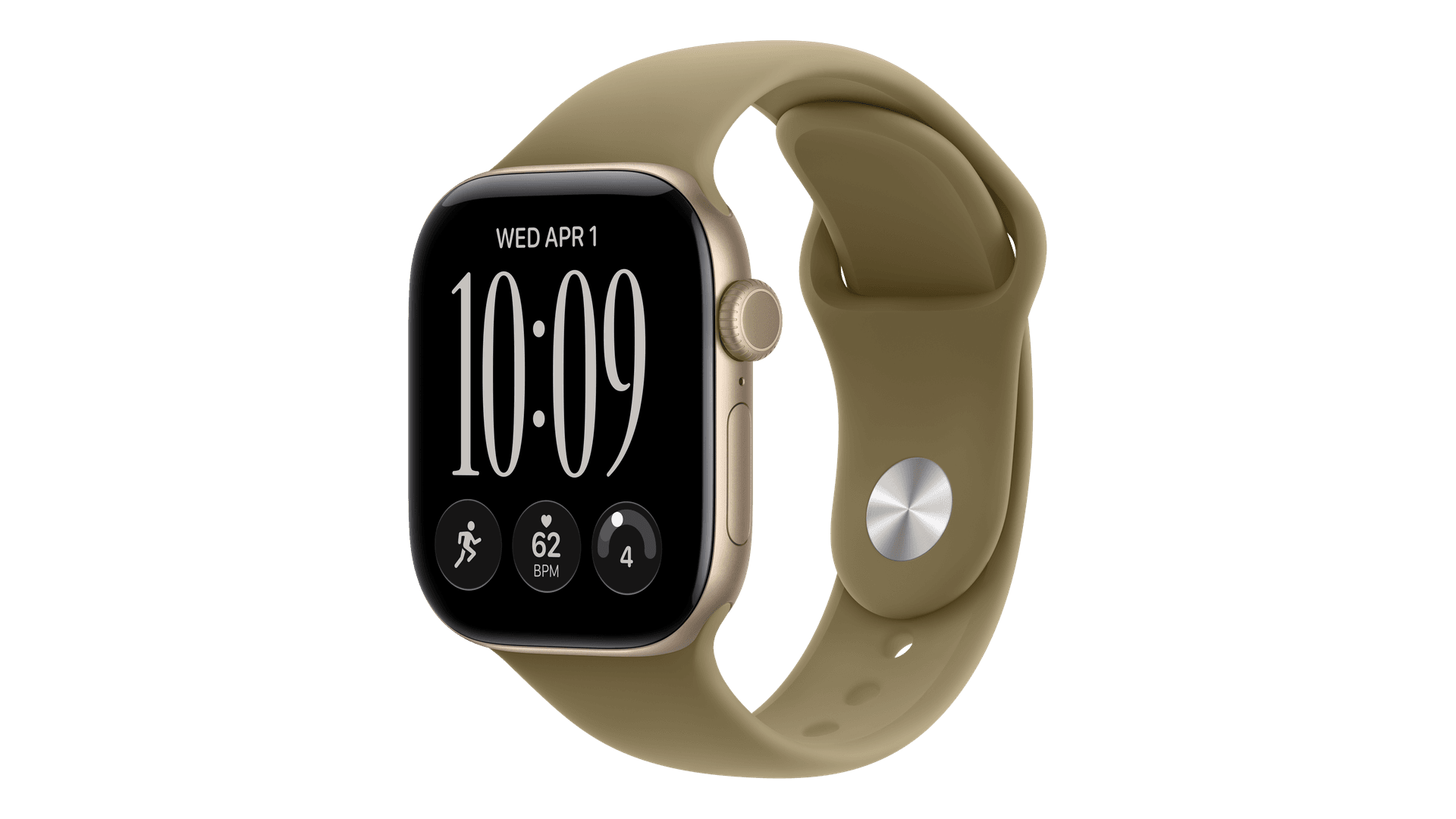 Часы Apple Watch Series 12, 42 mm, Light Gold Aluminum Olive Sport Band