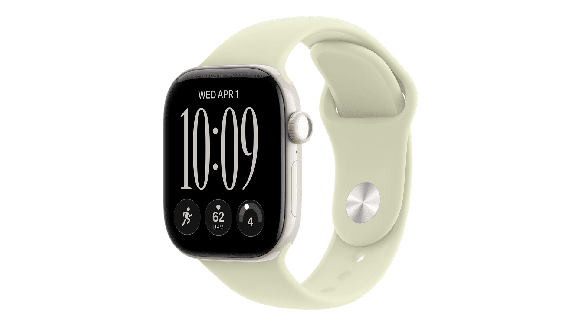Часы Apple Watch Series 12, 42 mm, Pearl White Ceramic Pale Succulent Sport Band