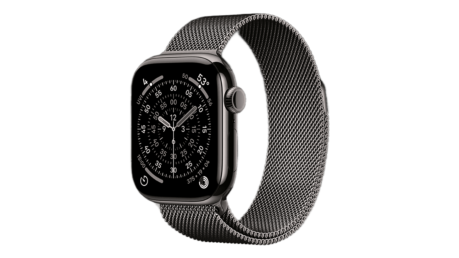 Часы Apple Watch Series 11 42 мм, корпус Slate Titanium, миланский сетчатый браслет