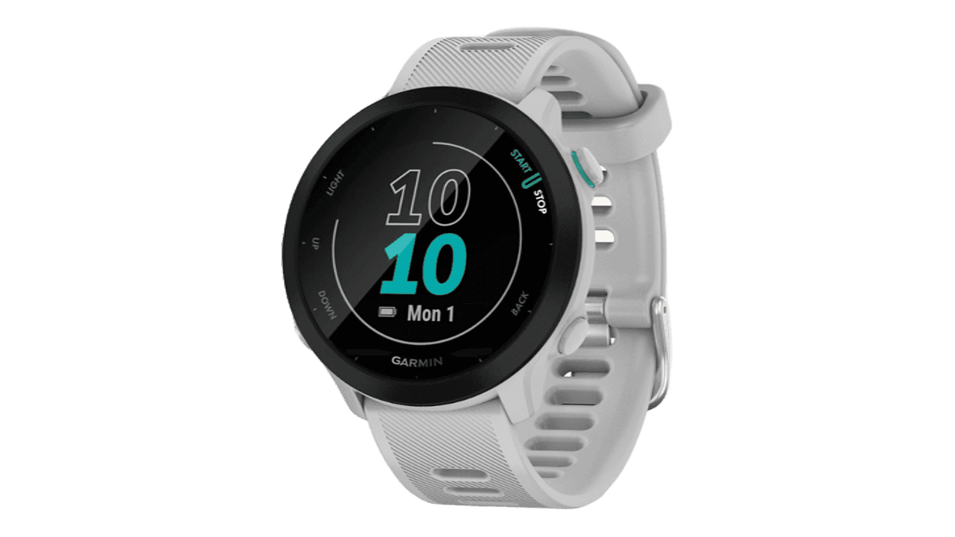 Garmin FORERUNNER 55 42 mm, White Case, Silicon Band White