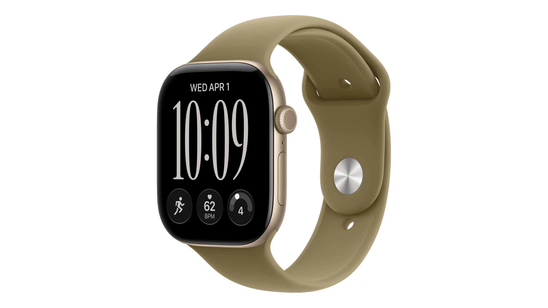 Часы Apple Watch Series 12, 46 mm, Light Gold Aluminum Olive Sport Band