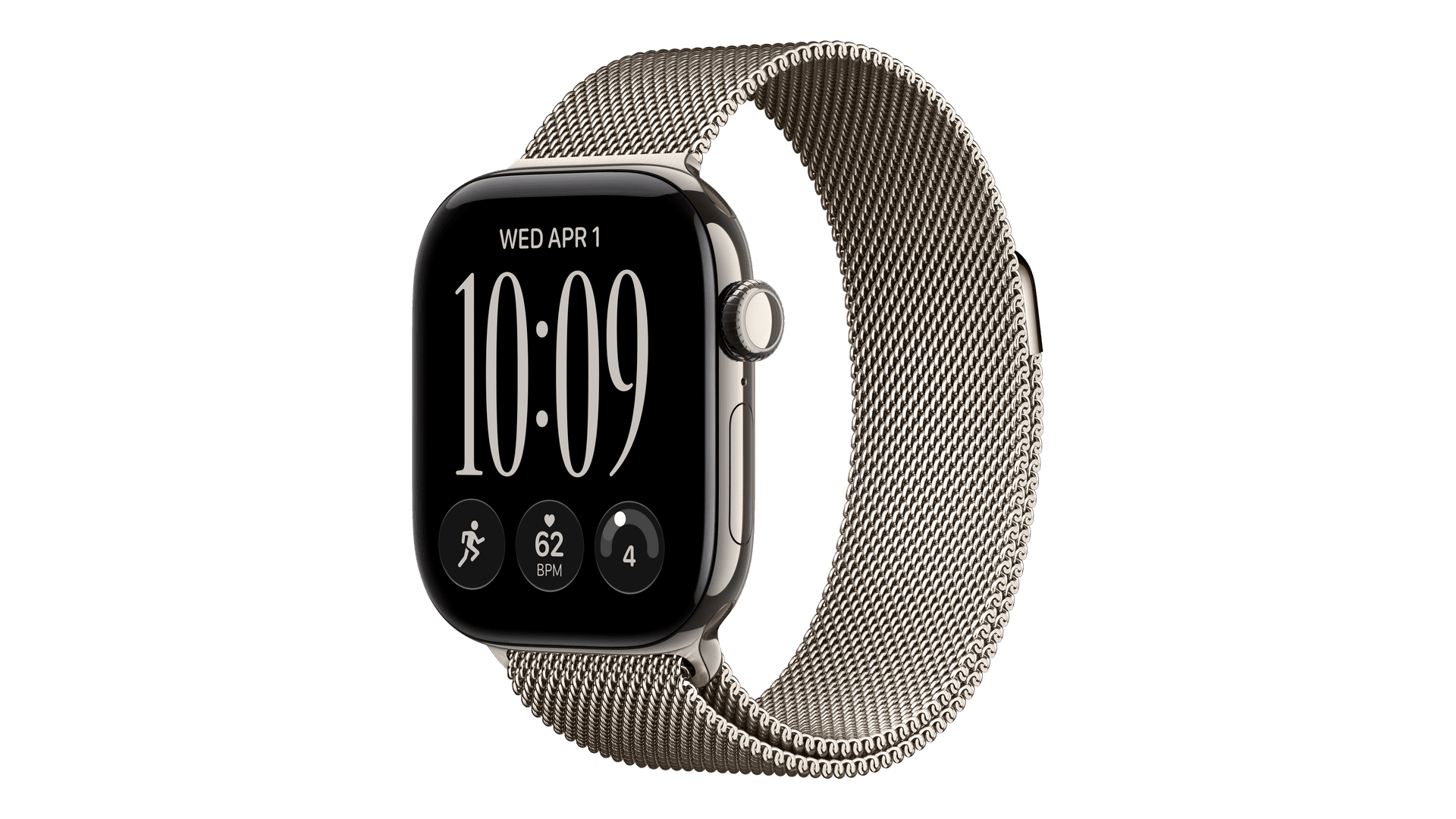 Часы Apple Watch Series 12, 42 mm, Natural Titanium Natural Milanese Loop