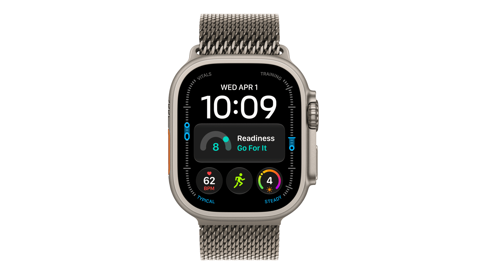 Часы Apple Watch Ultra 4 (2026) GPS + Cellular 49mm, Natural Titanium Case, Milanese Loop (Natural Titanium) — фото 2