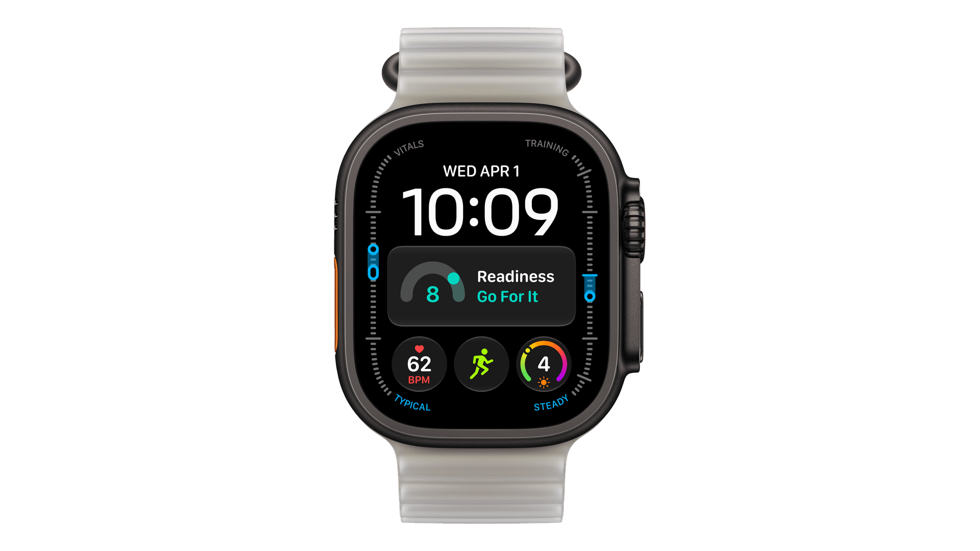 Часы Apple Watch Ultra 4 (2026) GPS + Cellular 49mm, Black Titanium Case, Ocean Band (Translucent Gray) — фото 2
