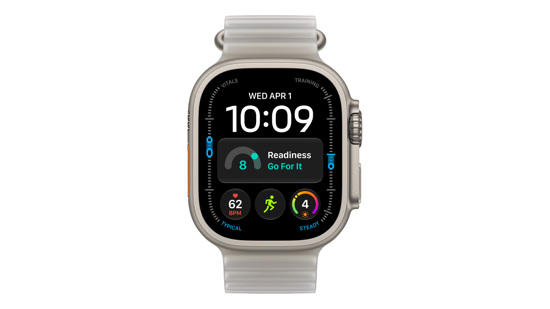 Часы Apple Watch Ultra 4 (2026) GPS + Cellular 49mm, Natural Titanium Case, Ocean Band (Translucent Gray) — фото 2