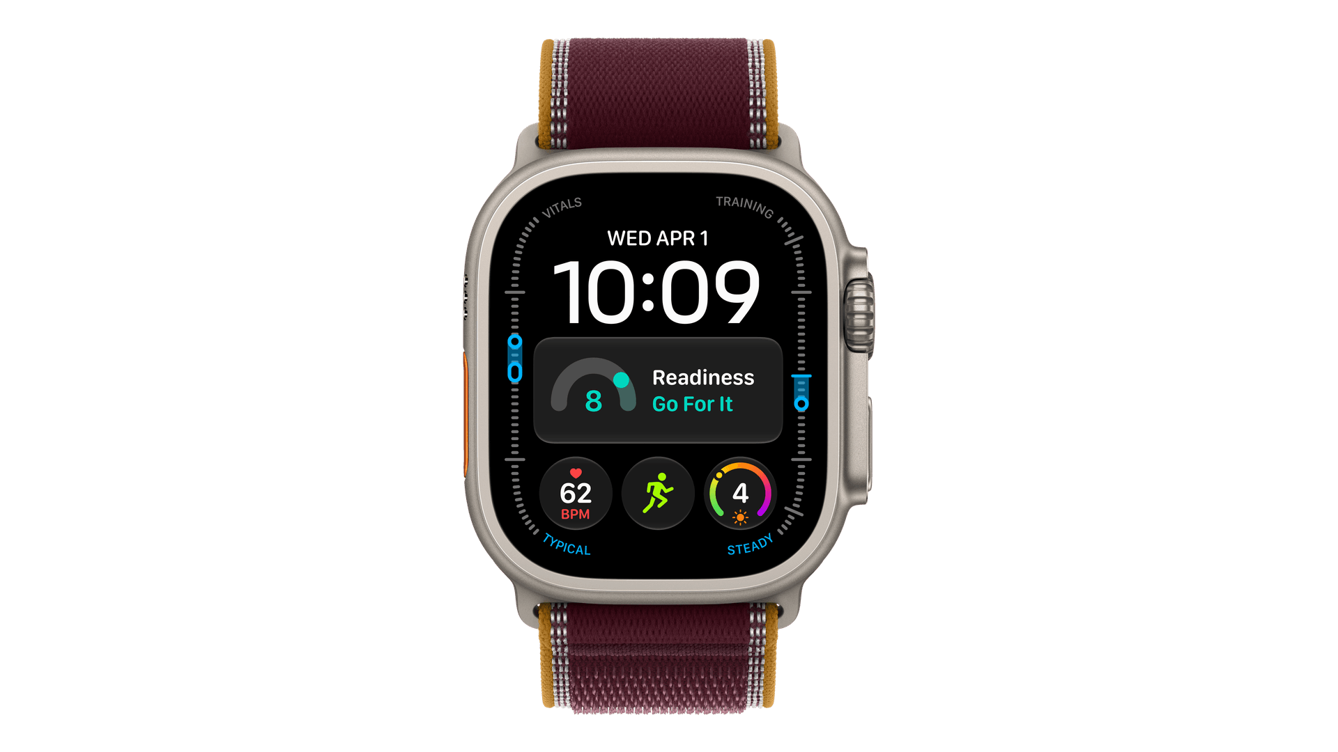 Часы Apple Watch Ultra 4 (2026) GPS + Cellular 49mm, Natural Titanium Case, Trail Loop (Burgundy) — фото 2