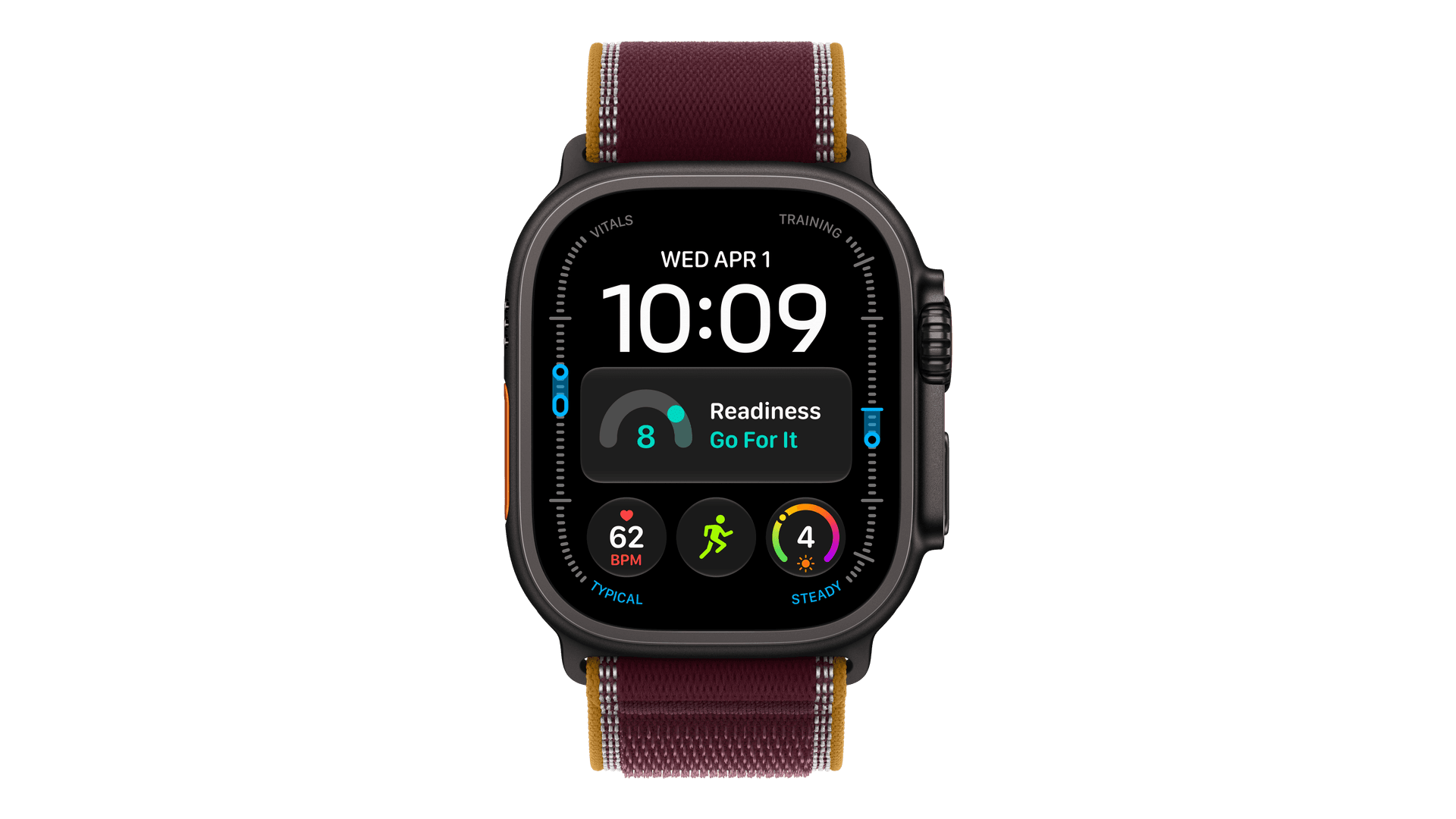 Часы Apple Watch Ultra 4 (2026) GPS + Cellular 49mm, Black Titanium Case, Trail Loop (Burgundy) — фото 2
