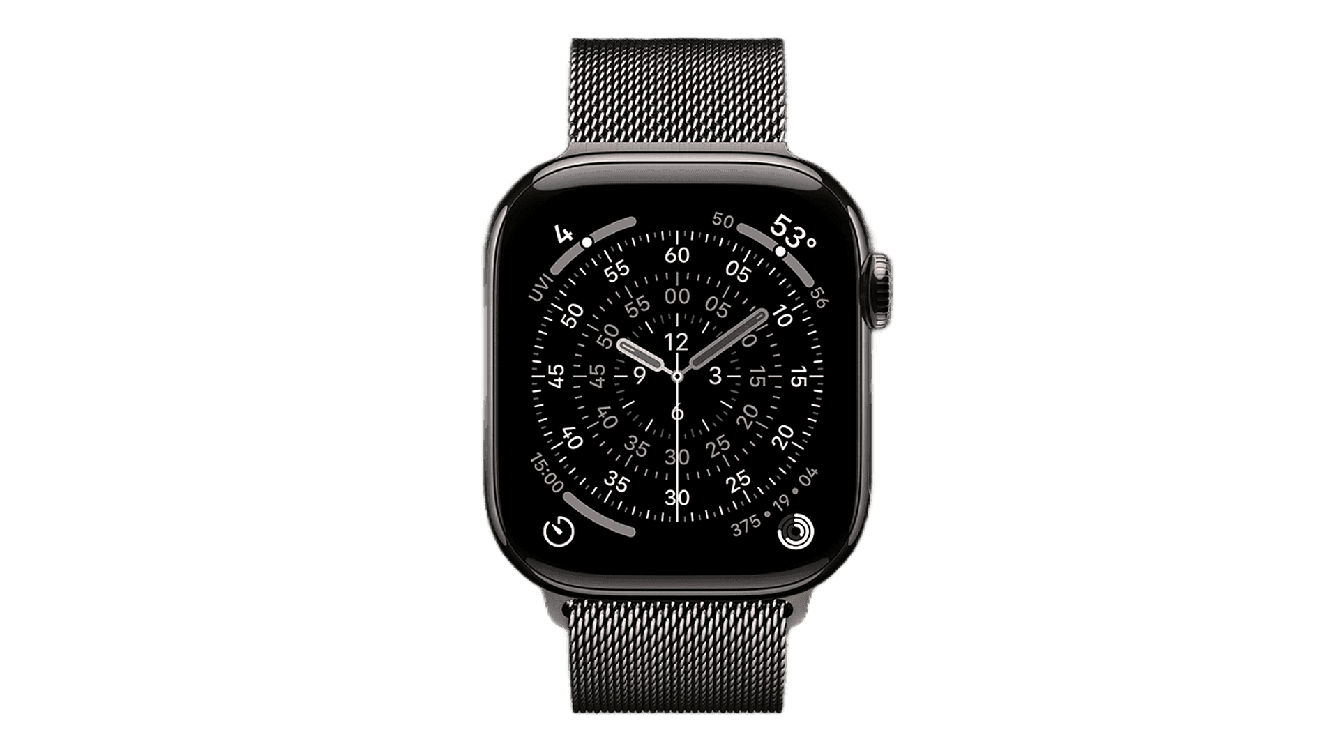 Часы Apple Watch Series 11 42 мм, корпус Slate Titanium, миланский сетчатый браслет — фото 2