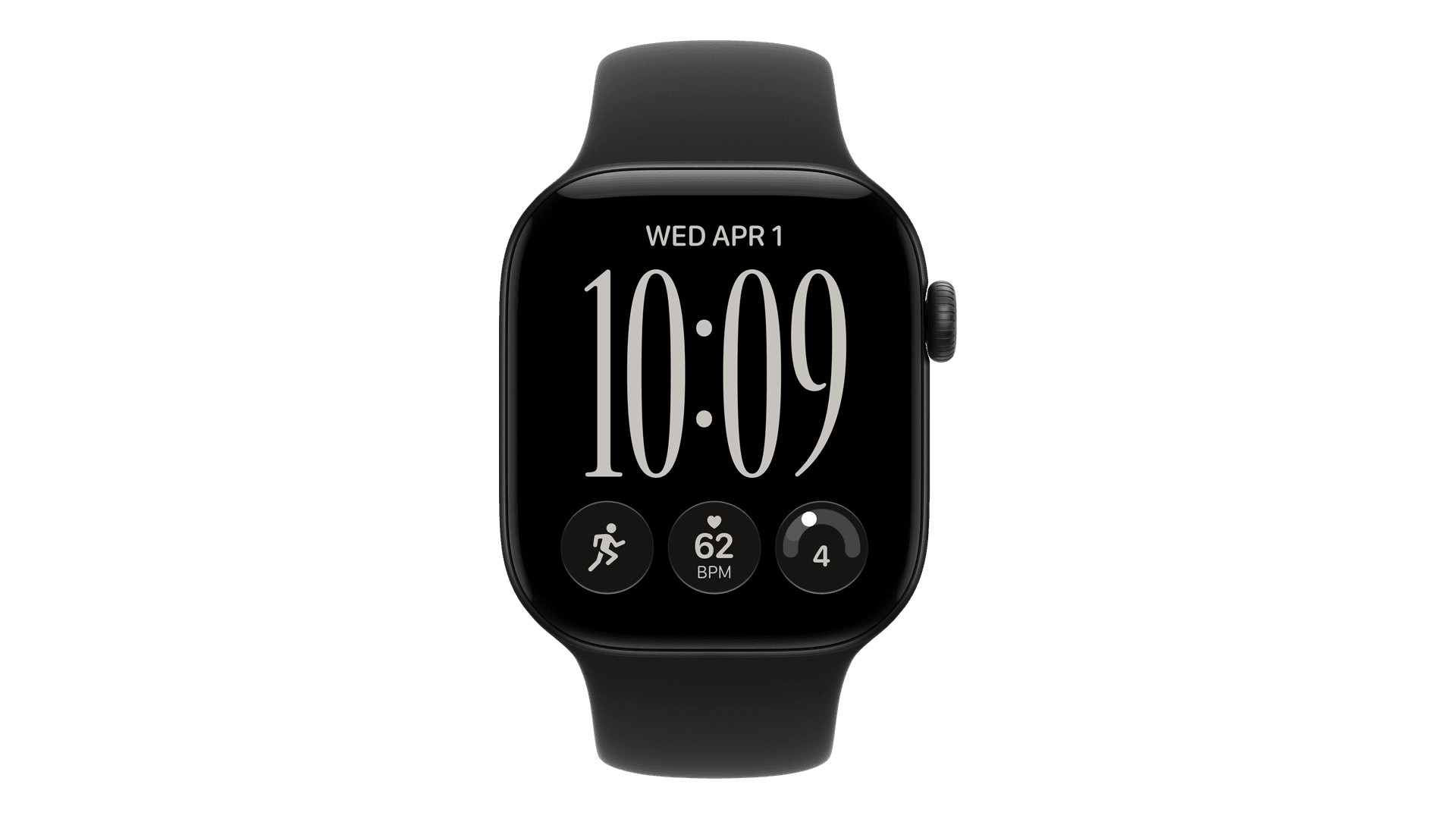 Часы Apple Watch Series 12, 42 mm, Black Aluminum Black Sport Band — фото 2