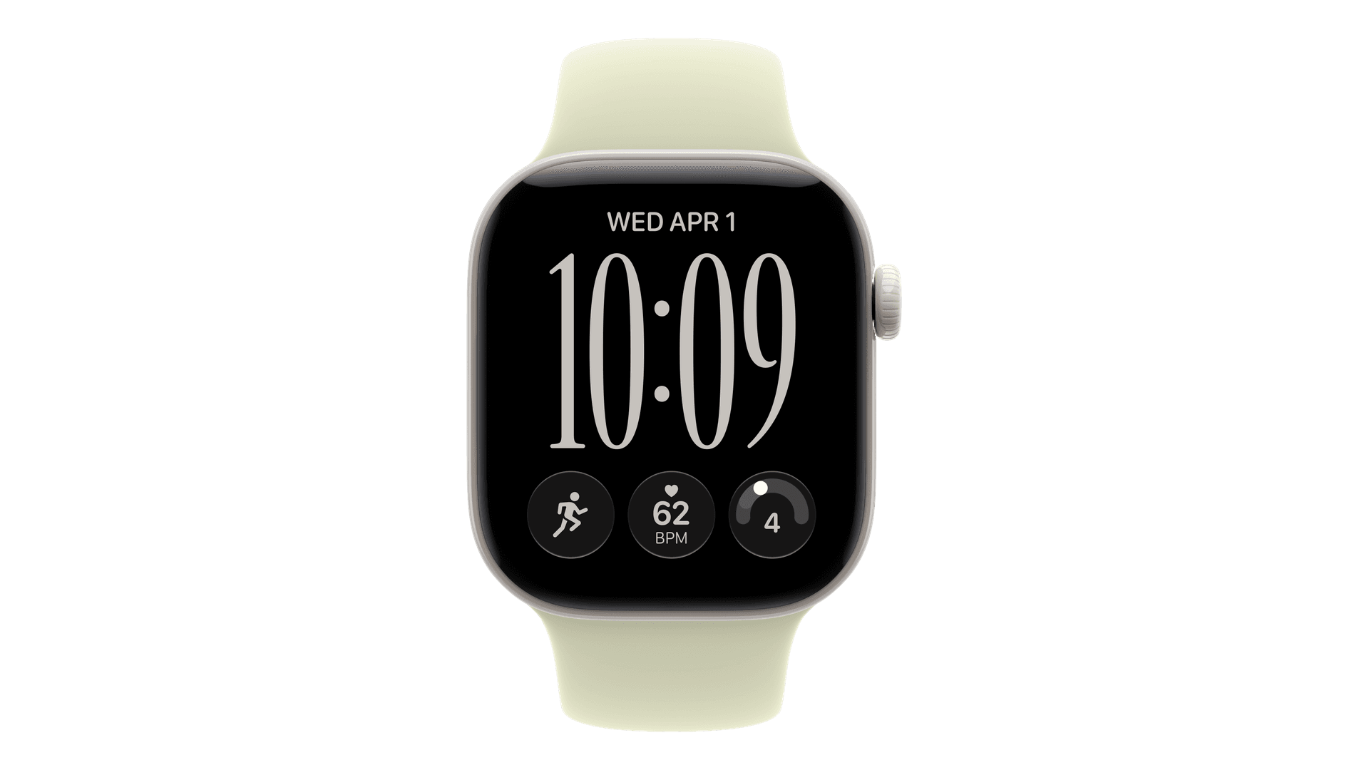 Часы Apple Watch Series 12, 42 mm, Pearl White Ceramic Pale Succulent Sport Band — фото 2