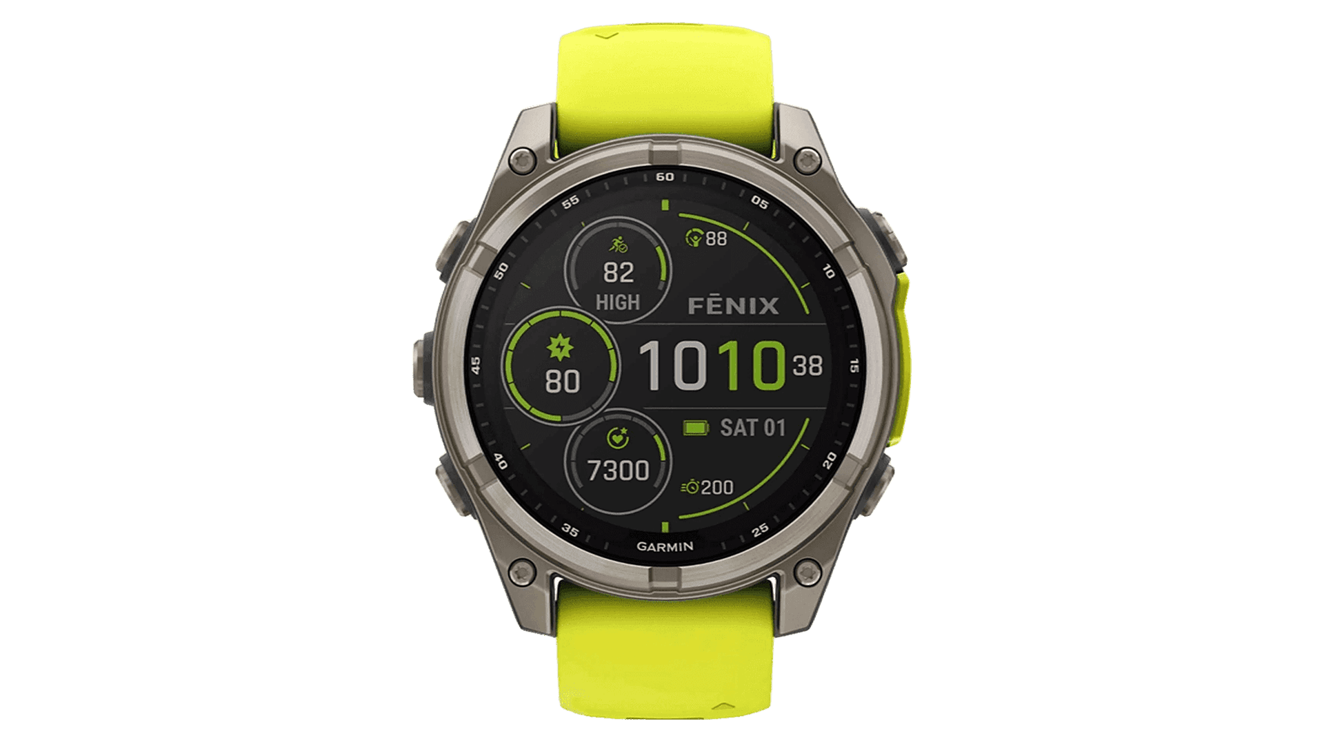 Garmin Fenix 8 47mm Solar Sapphire Carbon Gray DLC Titanium with Amp Yellow/Graphite Silicone Band — фото 2