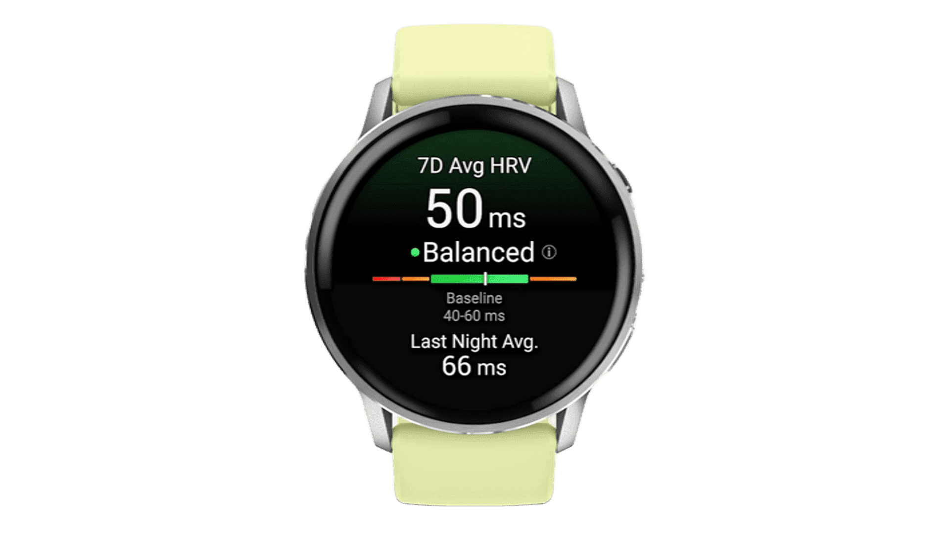 Garmin VENU 4 45 mm, Silver Case, Silicon Citron Case — фото 2