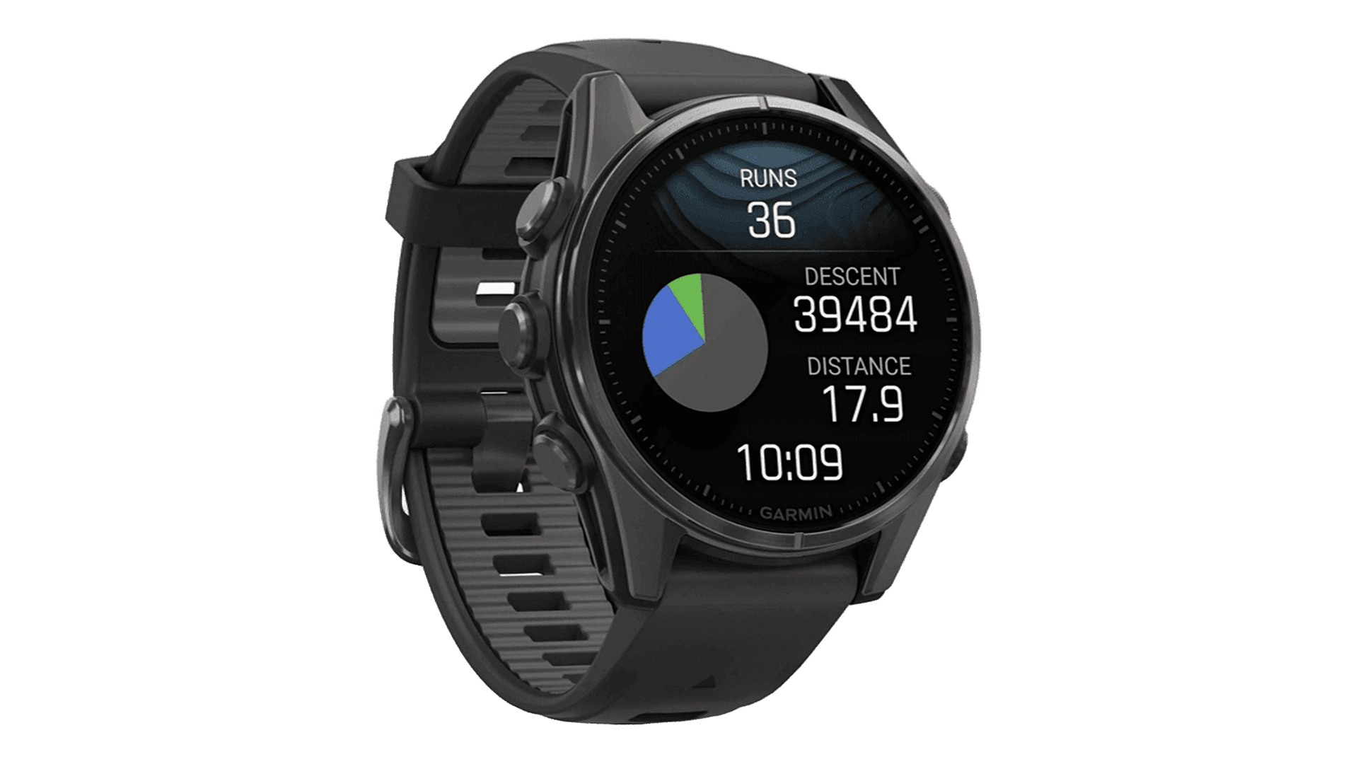 Garmin Fenix 8 43mm Amoled Sapphire Carbon Gray DLC Titanium with Black/Pebble Gray Silicone — фото 2