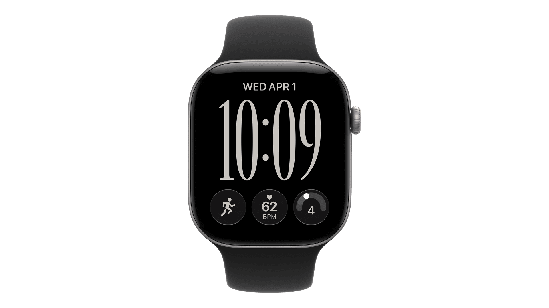 Часы Apple Watch Series 12, 46 mm, Space Gray Aluminum Black Sport Band — фото 2