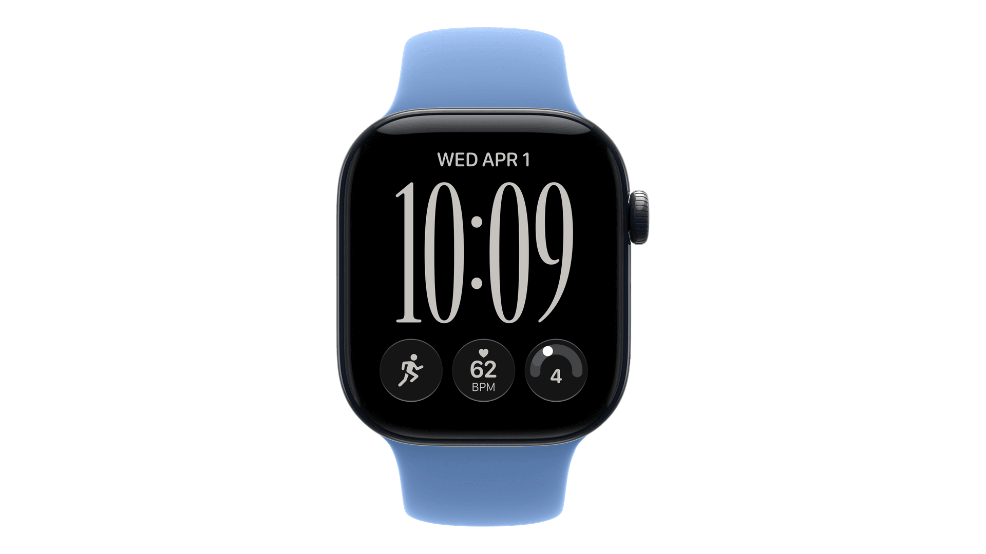 Часы Apple Watch Series 12, 42 mm, Night Blue Ceramic Wildflower Blue Sport Band — фото 2