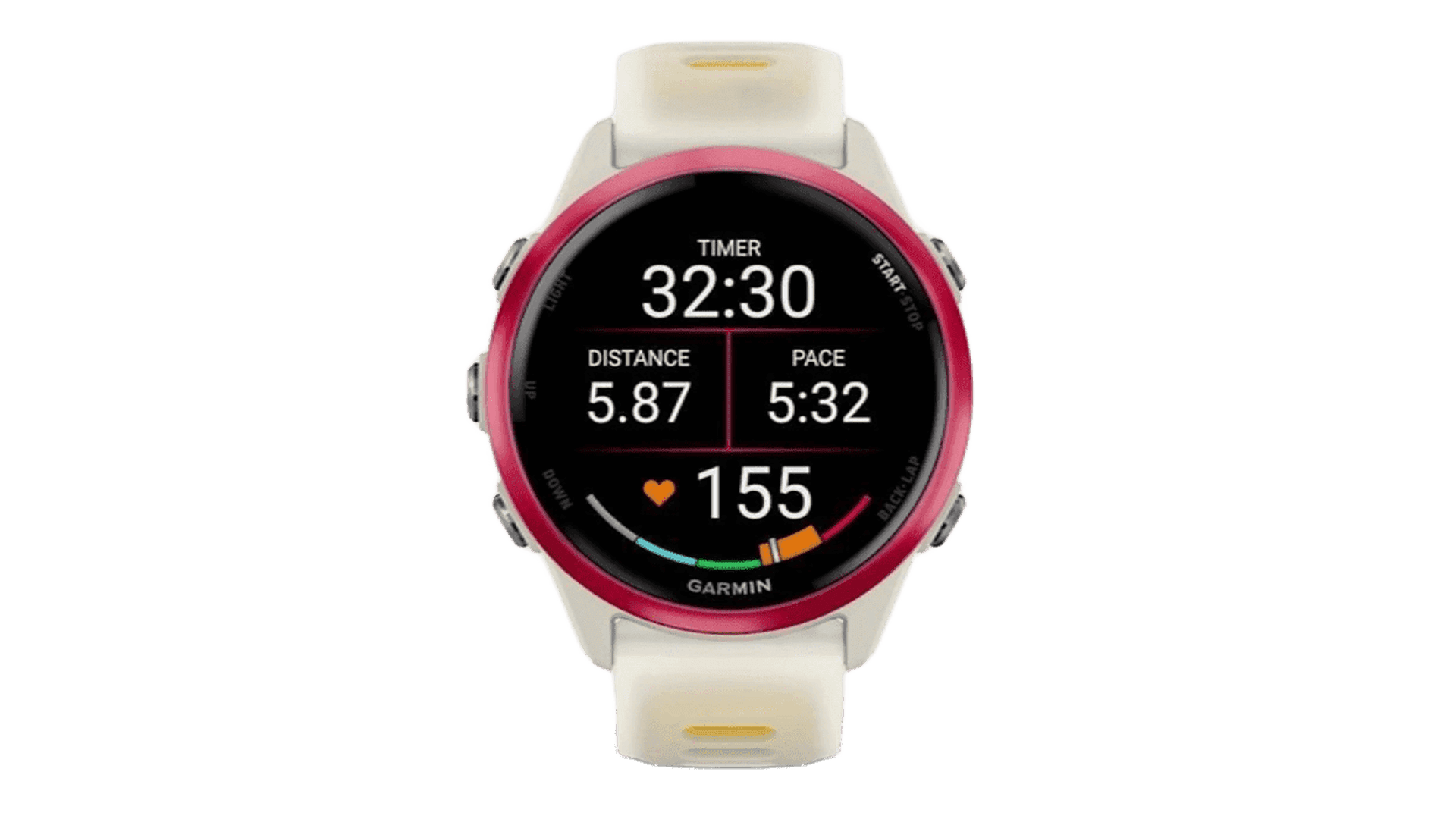 Garmin FORERUNNER 570 42 mm, Raspberry / Ivory Bone, Mango / Ivory Bone Band — фото 2