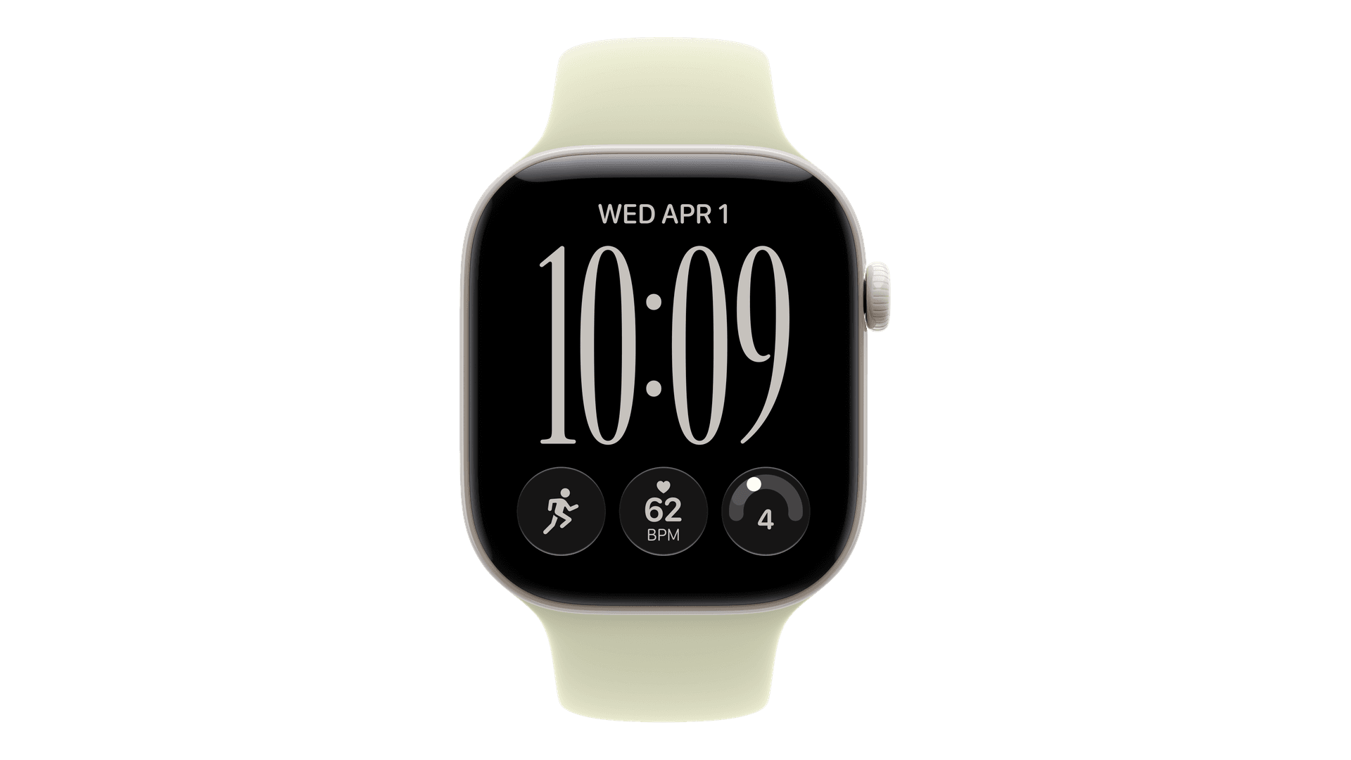 Часы Apple Watch Series 12, 46 mm, Pearl White Ceramic Pale Succulent Sport Band — фото 2