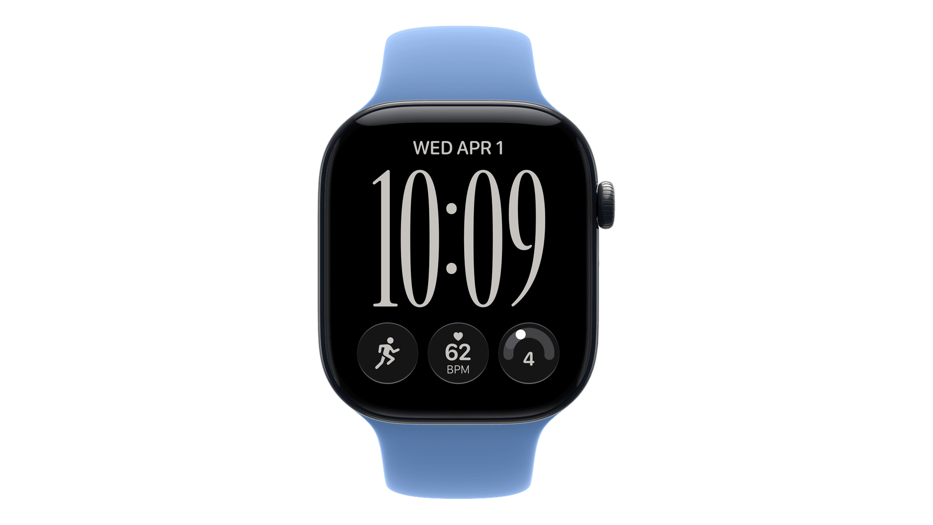 Часы Apple Watch Series 12, 46 mm, Night Blue Ceramic Wildflower Blue Sport Band — фото 2