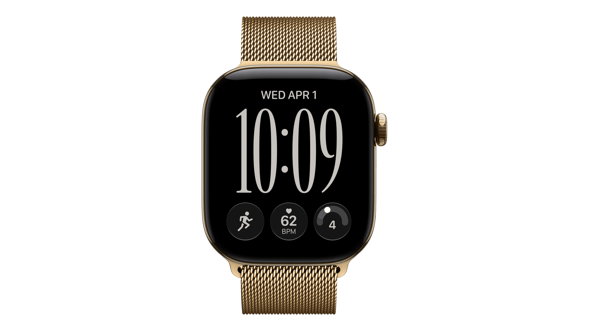 Часы Apple Watch Series 12, 42 mm, Radiant Gold Titanium Radiant Gold Milanese Loop — фото 2
