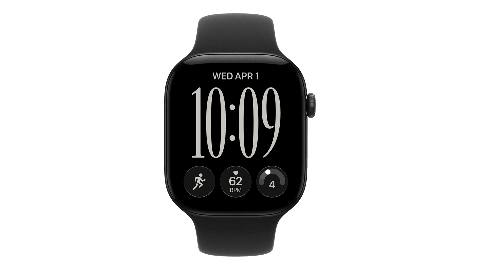 Часы Apple Watch Series 12, 46 mm, Black Aluminum Black Sport Band — фото 2