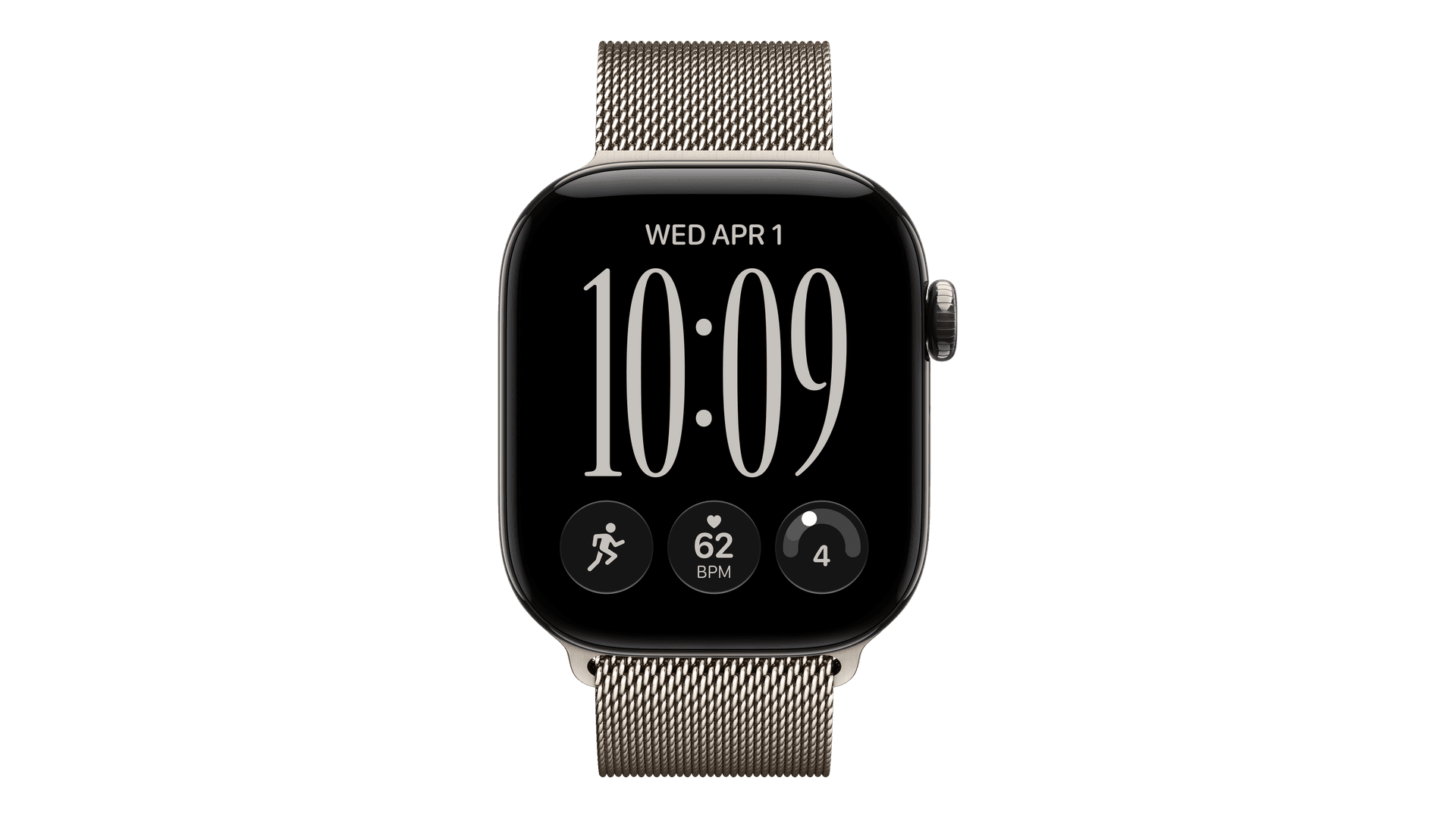 Часы Apple Watch Series 12, 42 mm, Natural Titanium Natural Milanese Loop — фото 2