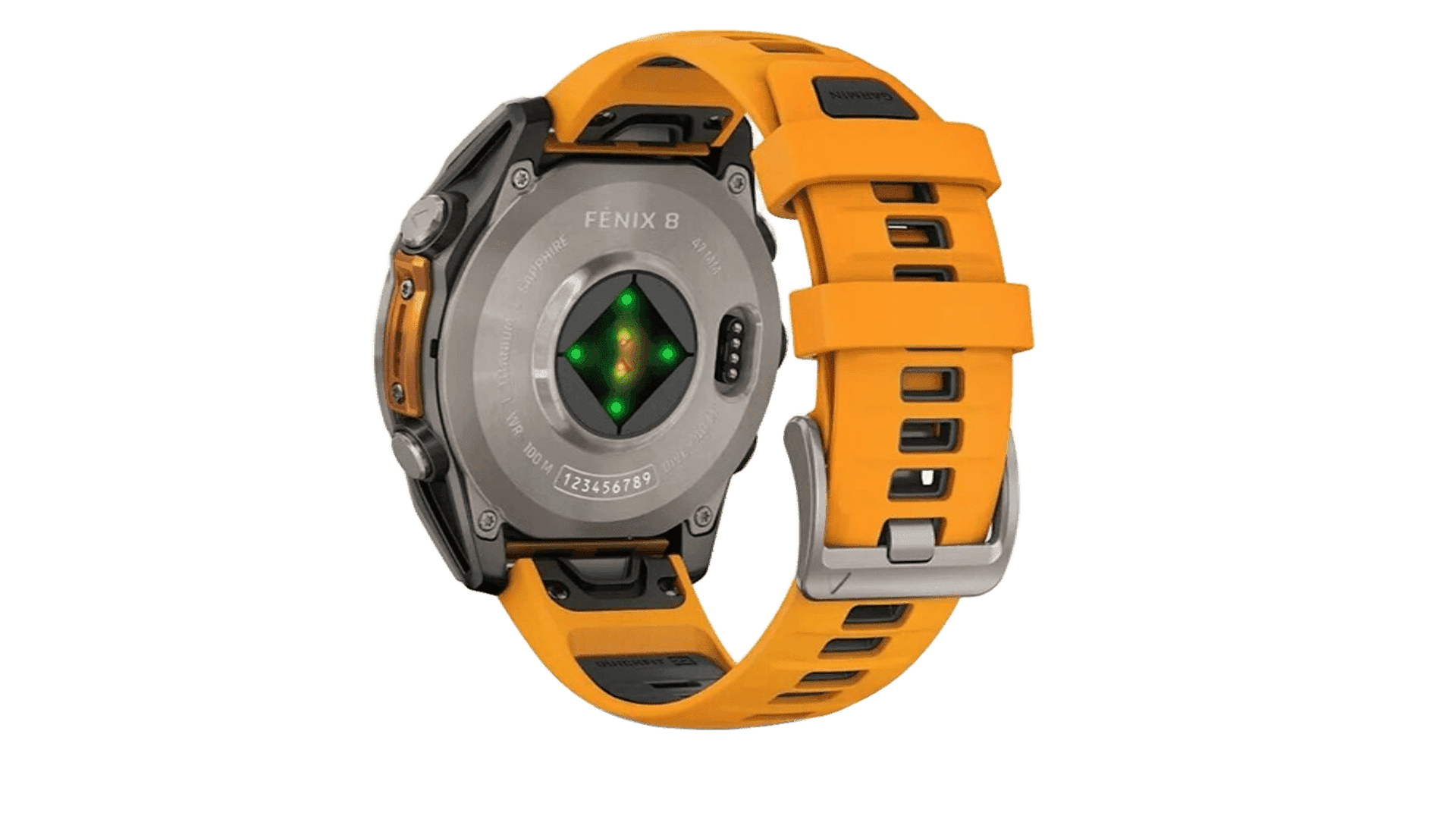 Garmin Fenix 8 47mm Amoled Sapphire Titanium with Spark Orange/Grapphite Silicone Band — фото 3