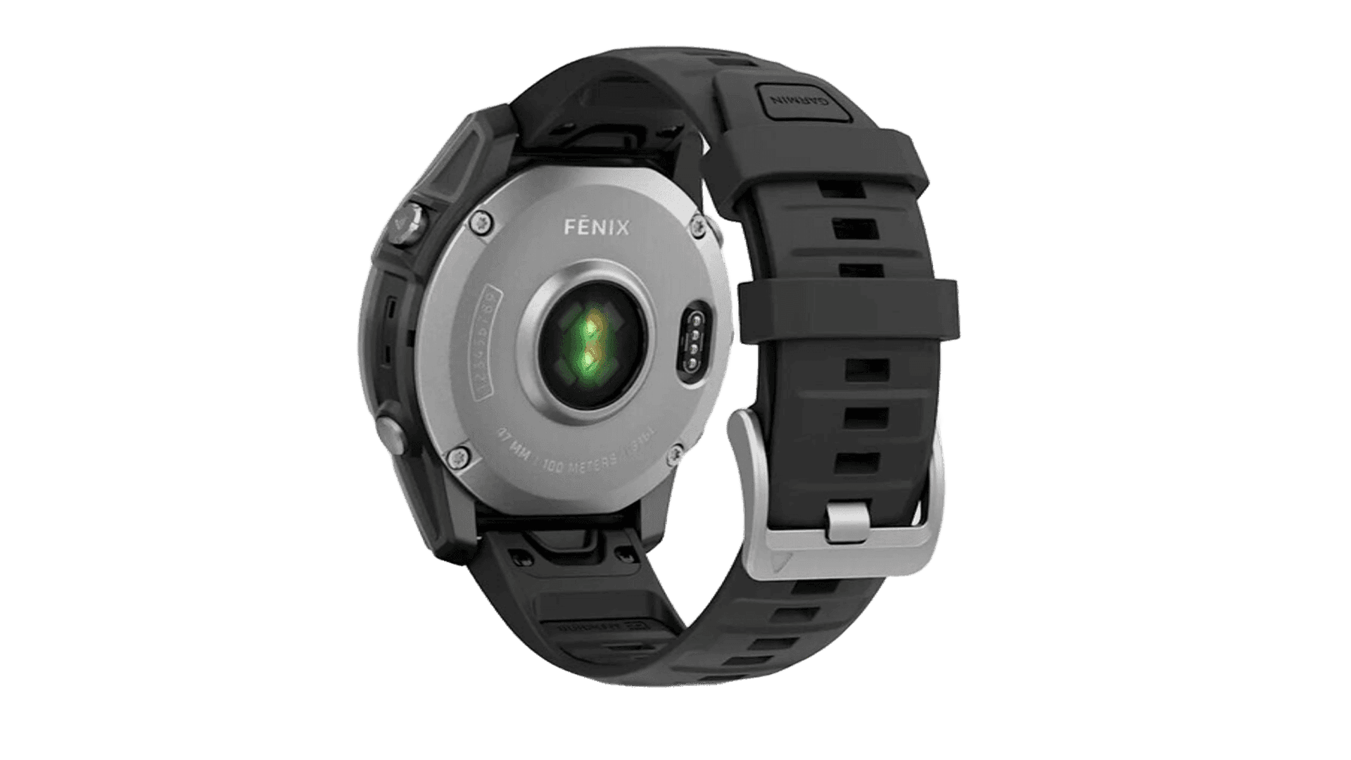 Garmin Fenix E 47mm Amoled Stainless Steel With Black Silicone Band — фото 3