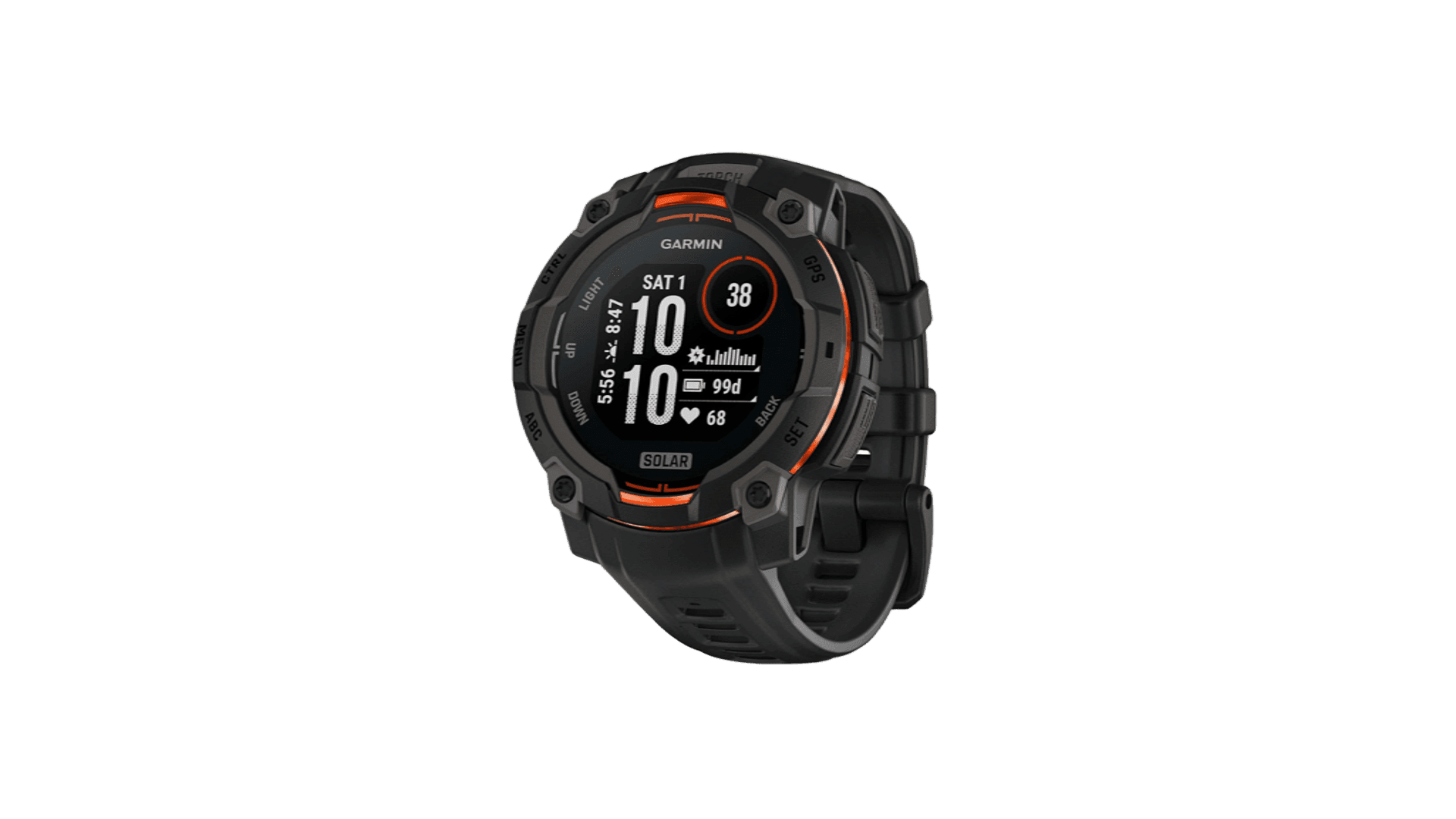 Garmin INSTINCT 3 45 mm Solar, Black Case, Silicon Band Black