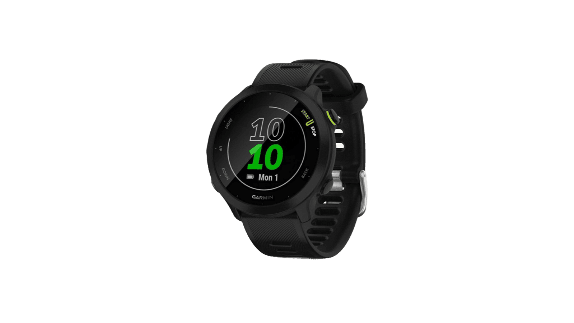 Garmin FORERUNNER 55 42 mm, Black Case, Silicon Band Black