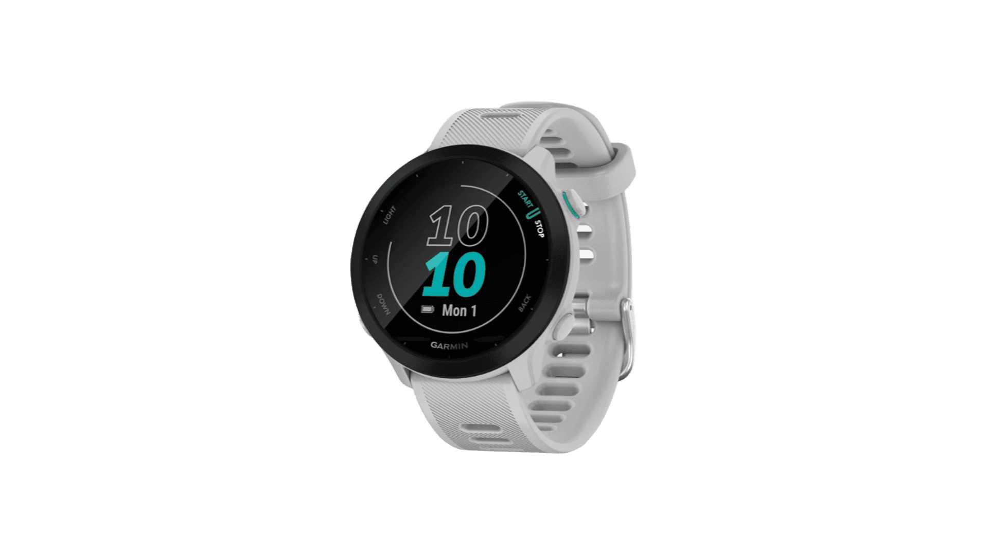 Garmin FORERUNNER 55 42 mm, White Case, Silicon Band White