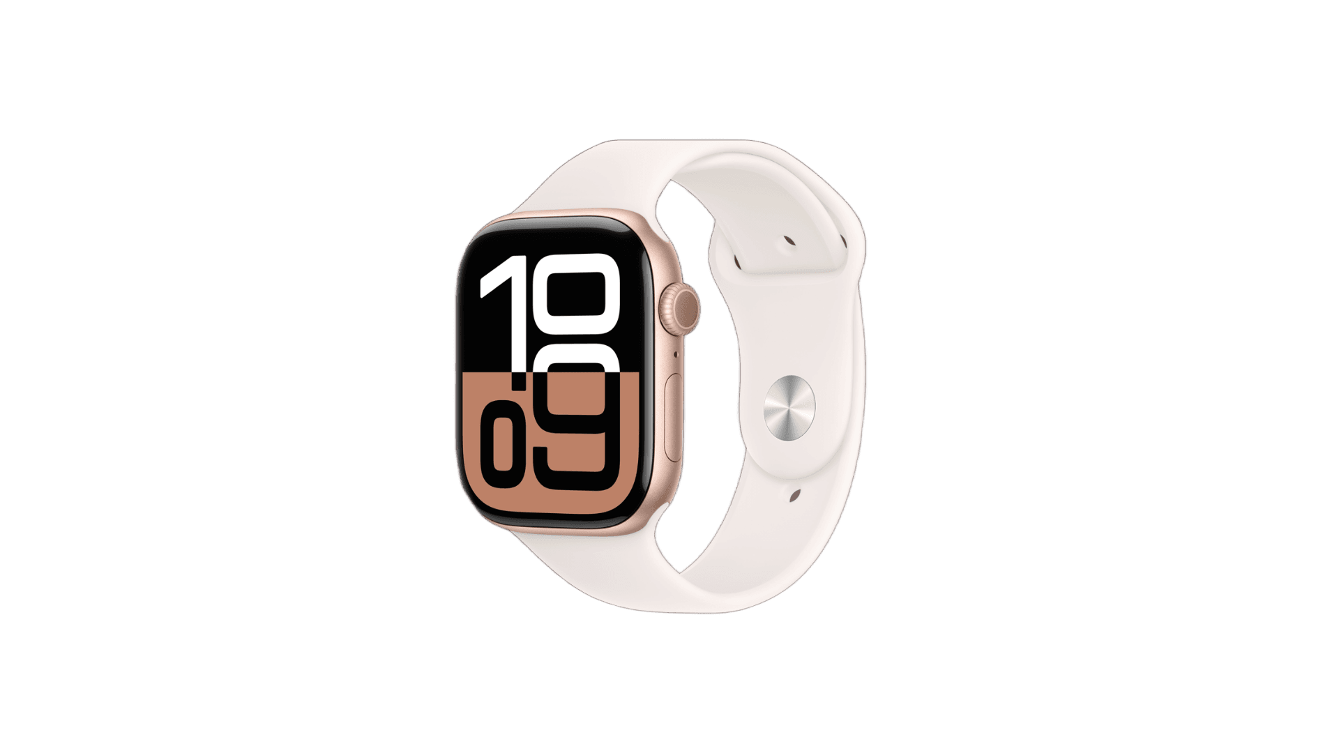Apple Watch Series 10 46mm Rose Gold Aluminium Case, Sport Band (Light Blush)