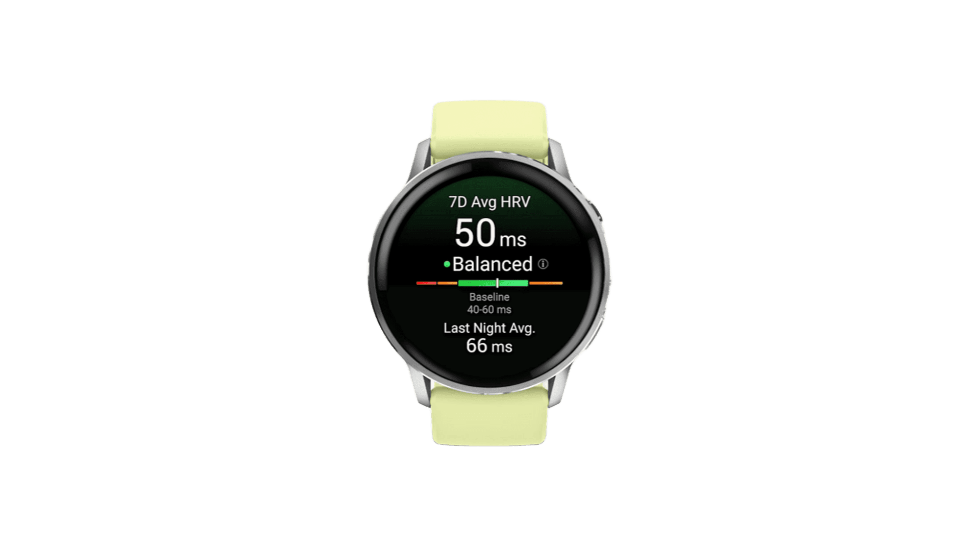 Garmin VENU 4 45 mm, Silver Case, Silicon Citron Case — фото 2