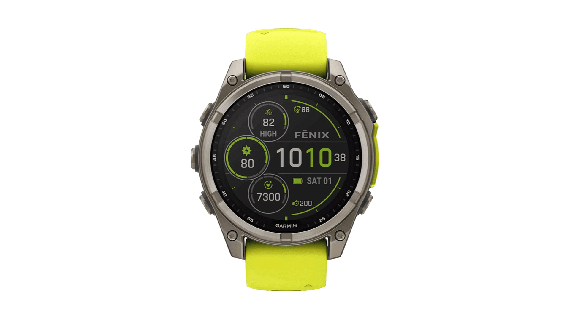 Garmin Fenix 8 47mm Solar Sapphire Carbon Gray DLC Titanium with Amp Yellow/Graphite Silicone Band — фото 2
